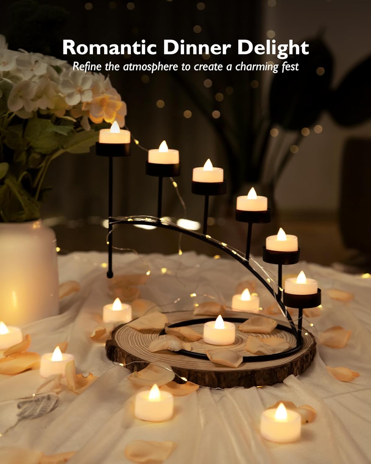 BEICHI Flameless Candles, 12Pack Battery Operated Candles, LED Tea Lights Candles Battery Operated, Flickering Fake Candles for Wedding Halloween Christmas Diwali- Warm White