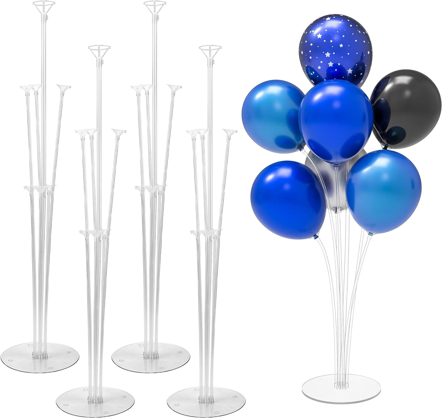 JOYYPOP 4 Sets 28 Inch Balloon Stand Kit, Balloon Holder Stickers Table Decoration Party Birthday Wedding Balloon Supplies Accessories