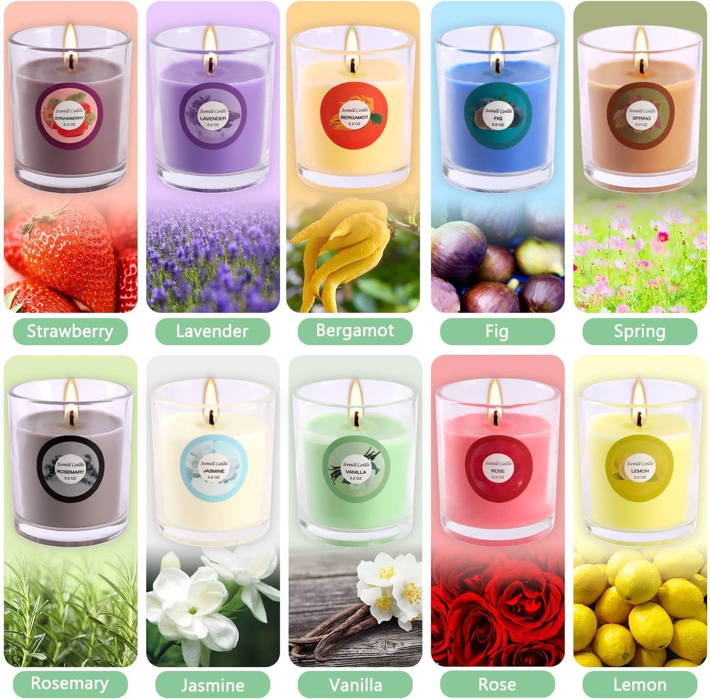 40pack Scented Candles Gift,Natural Soy Wax Jar Candles,Small Portable Tin Candles Set for Mom,Women,Teachers, Colleagues and Friends,2 OZ