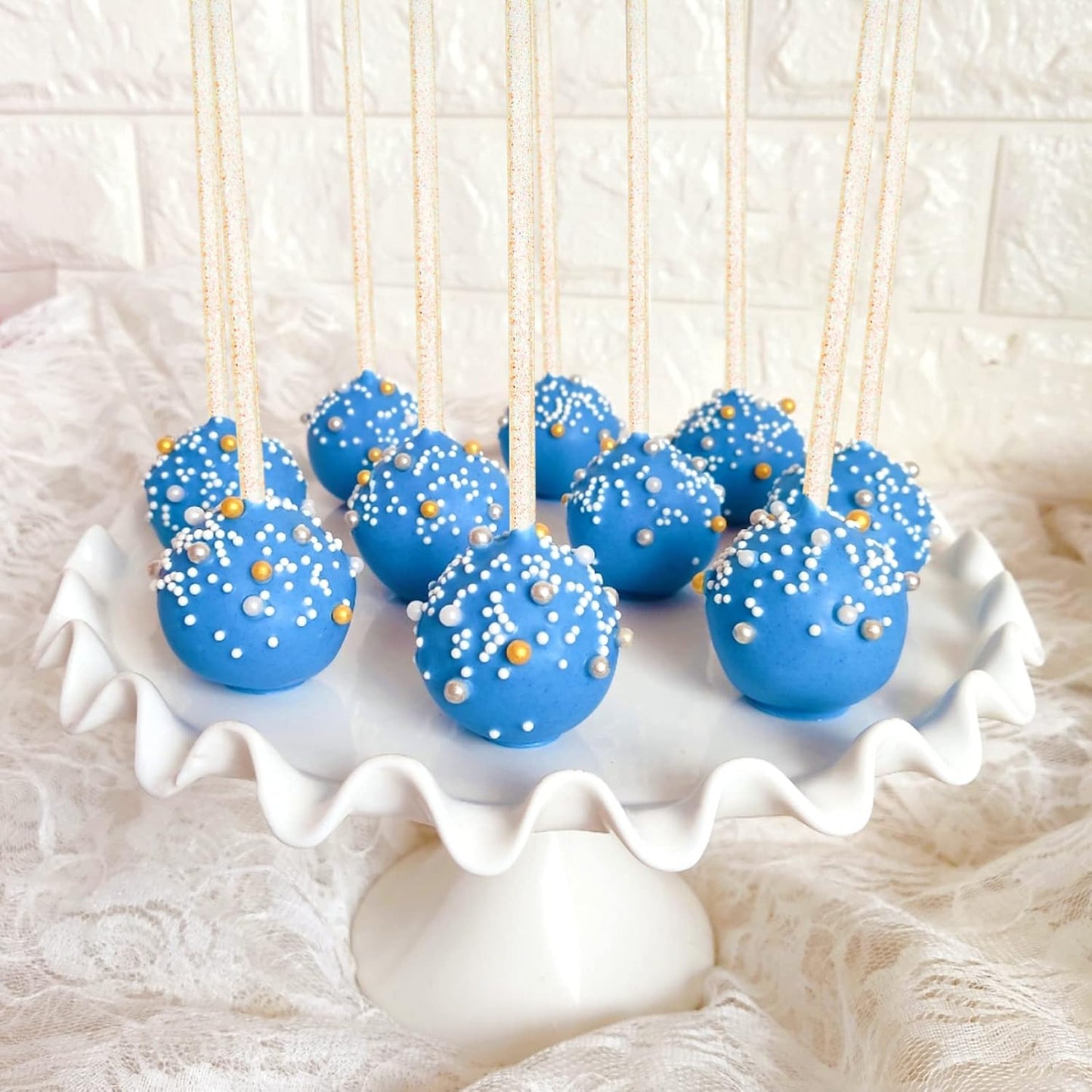 100-PCS Gold Glitter Plastic Swizzle Sticks, Crystal Cake Pops, Cocktail Coffee Drink Stirrers, Stir Sticks for Christmas Party, 7.24 Inch