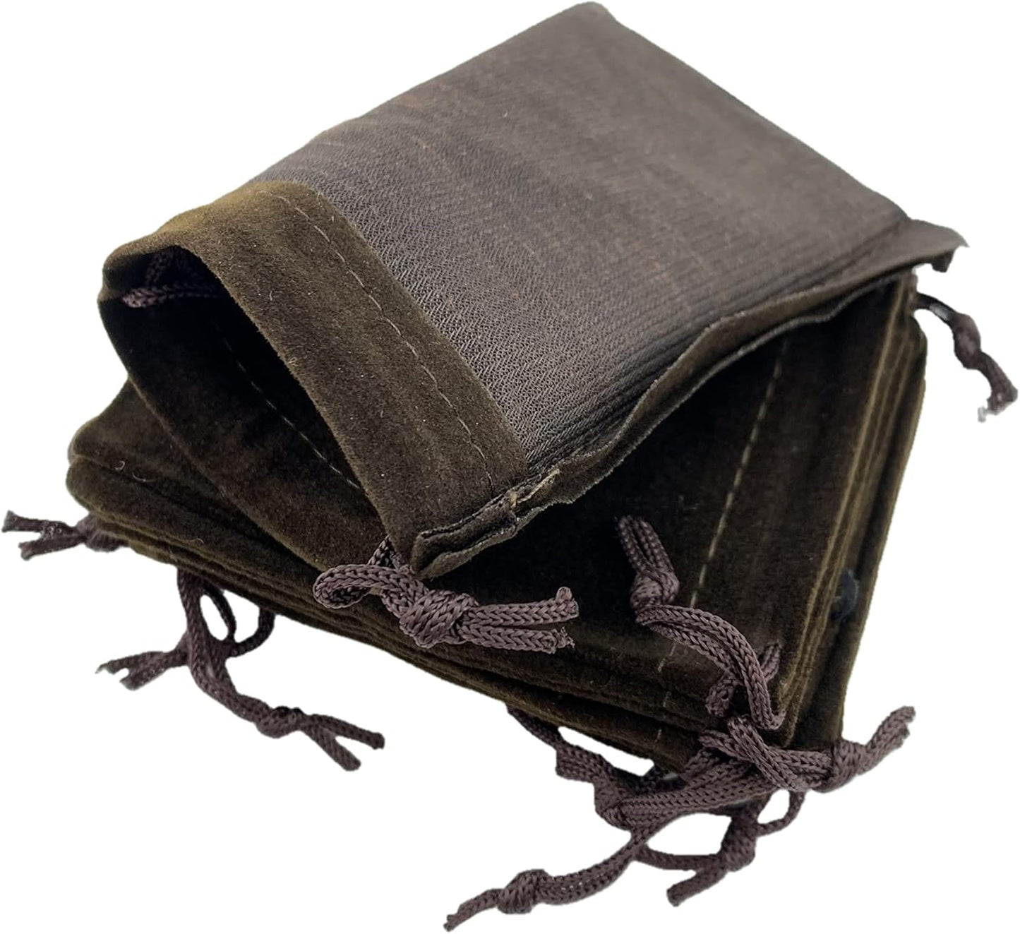 Palmhomee Pack of 48 3x4 Inch Velvet Drawstring Bags Gift Bag Velvet Pouch For Jewelry Wedding and Party Favor (Brown)