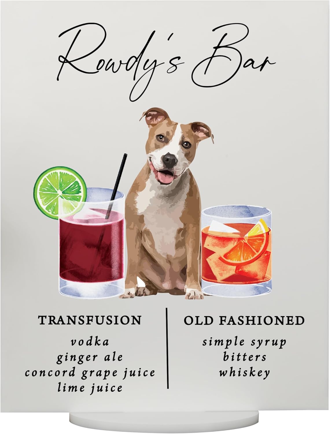 Pet Signature Drink Wedding Signs