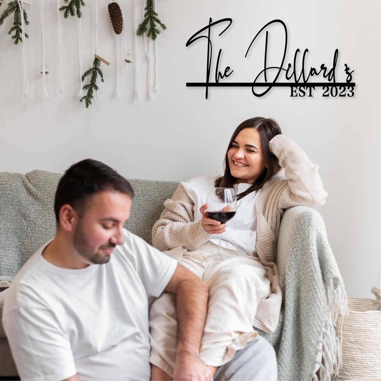 Custom Metal Family Name Signs for Wall Decor, Personalized Metal Last Name Sign Wedding and Housewarming Gifts, Family Established Sign