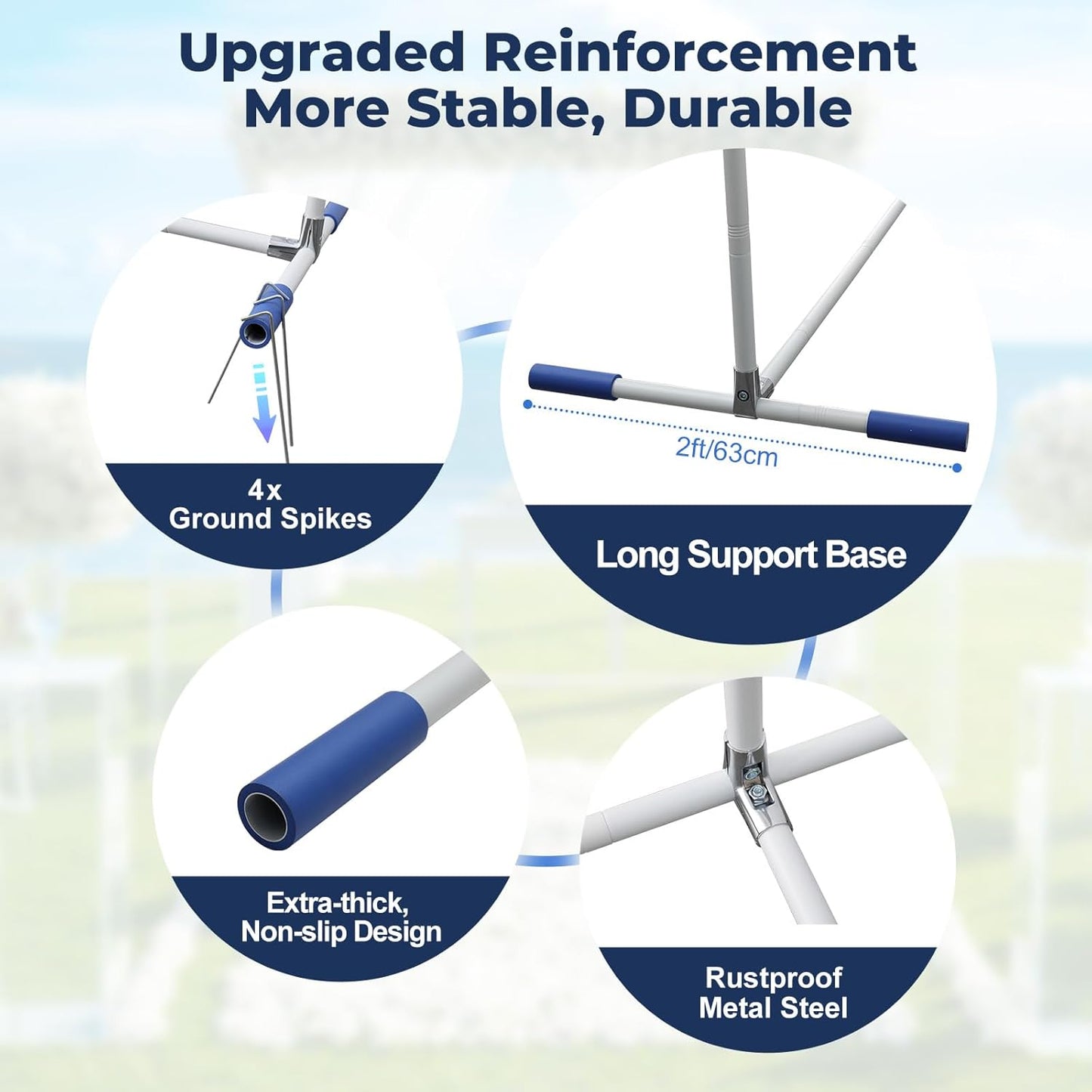 Metal Backdrop Stand 7*5FT Heavy Duty Wedding Arch, Extra-Wide Legs for Party Decor, Rustproof Portable Frame for Birthdays/Holidays/Wedding Ceremony Decorations (White)