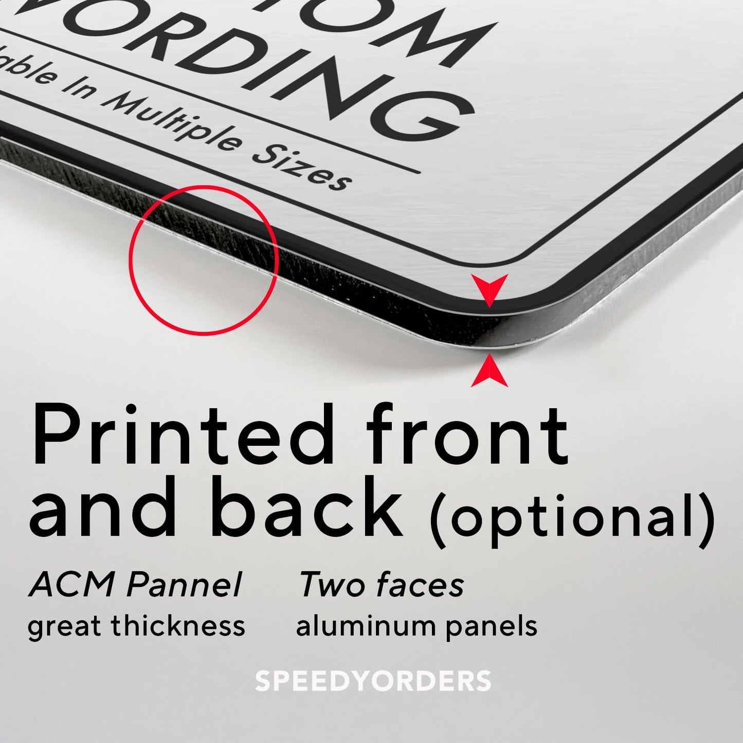 Custom Decorative Outdoor Metal Sign - Personalized Aluminum Driveway Sign, Waterproof, Made In USA - Design 1 Metallic Silver 36x24 In