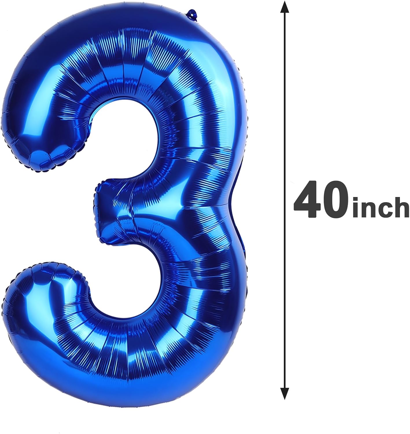 Large Navy Blue 3 Number Balloon 40 Inch, 3 Three Wednesday Birthday Balloons,3rd 13 30 31 33 53 Birthday Party Decorations, Bluey Birthday Parties Anniversary Graduation Supplies