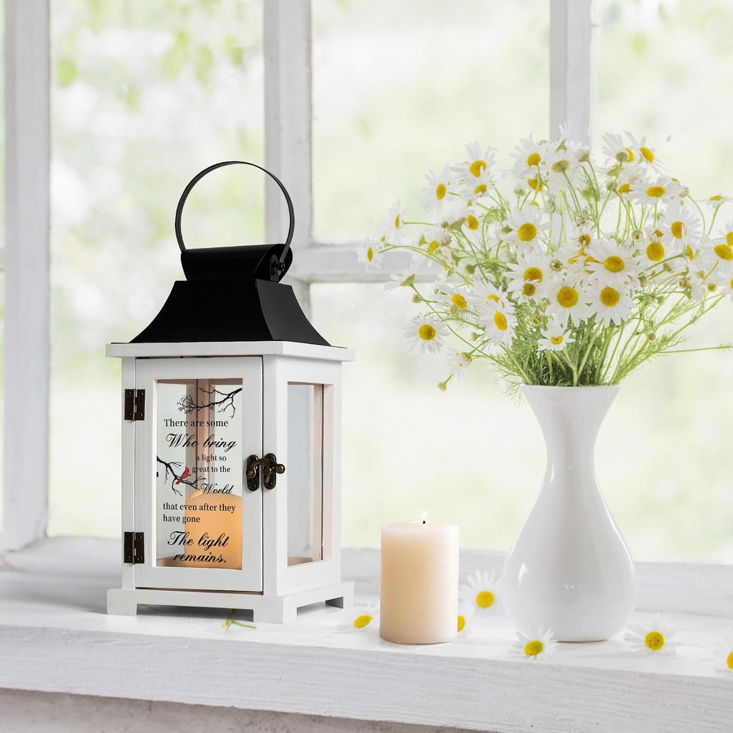 Memorial Lantern - Bereavement Sympathy Gifts for Loss of Loved One Mother Father, Thoughtful Funeral Gifts in Memory of Loved One with LED Candle