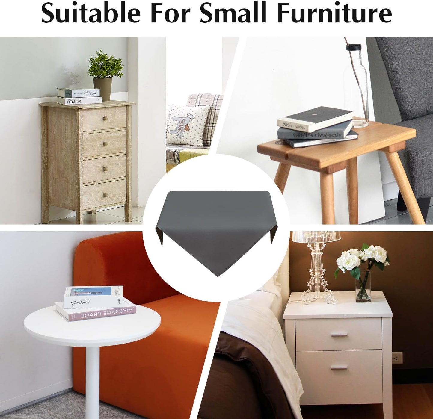 2 Pack Small Square Table Cloth 24X24 Inch Grey Washable Fabric Tablecloth Polyester Solid Table Cover for Night Stand End Table Side Table Outdoor Indoor