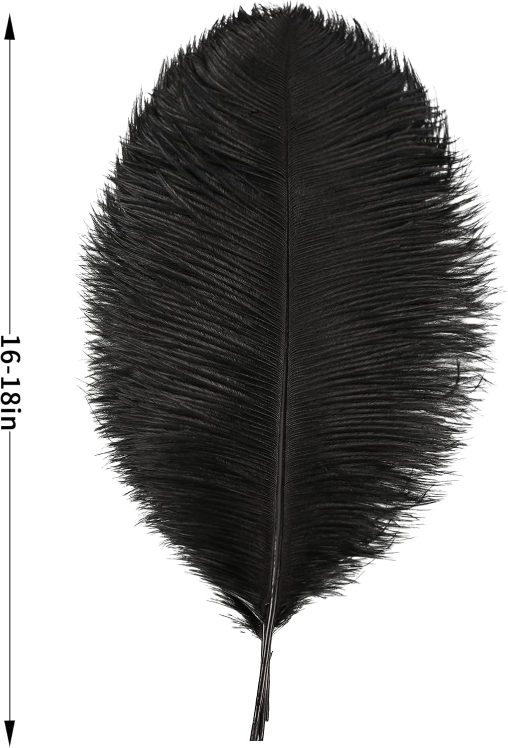 Larryhot Black Ostrich Feathers Bulk - 16-18 inch 10pcs Feathers for Vase,Wedding Party Centerpieces and Home Decorations (Black)