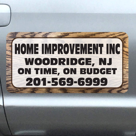 Car Magnet Signs Custom - 24"x12" (Set of 2), 30-mil Thickness with Rounded Corners (Wood)