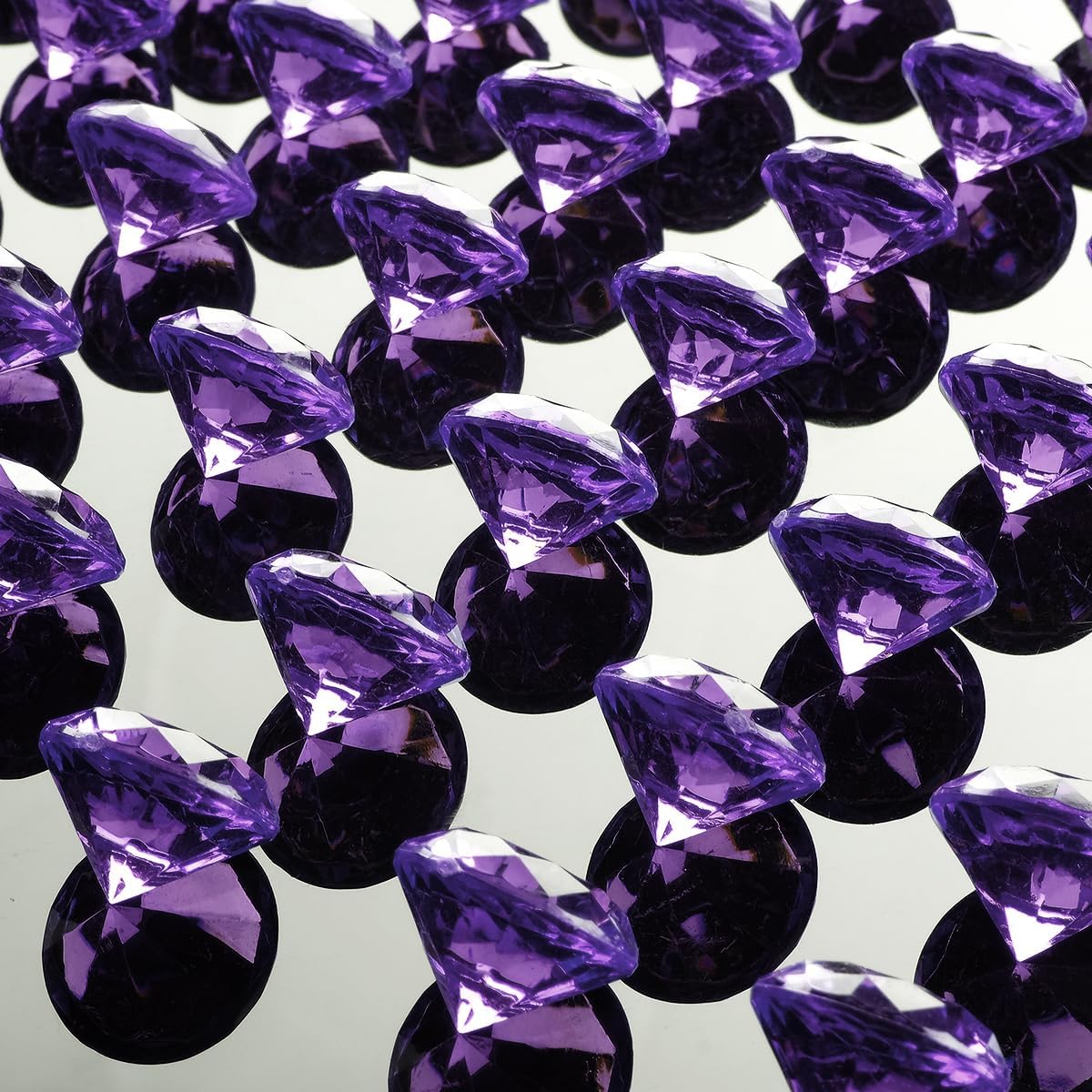 Acrylic Diamond Fake Gems Vase Filler, Babenest 240pcs 3/4 Inch Faux Diamonds Crystals Jewels for Table Scatters Wedding Party Event Arts & Crafts Birthday Decoration Favor(240, Purple)