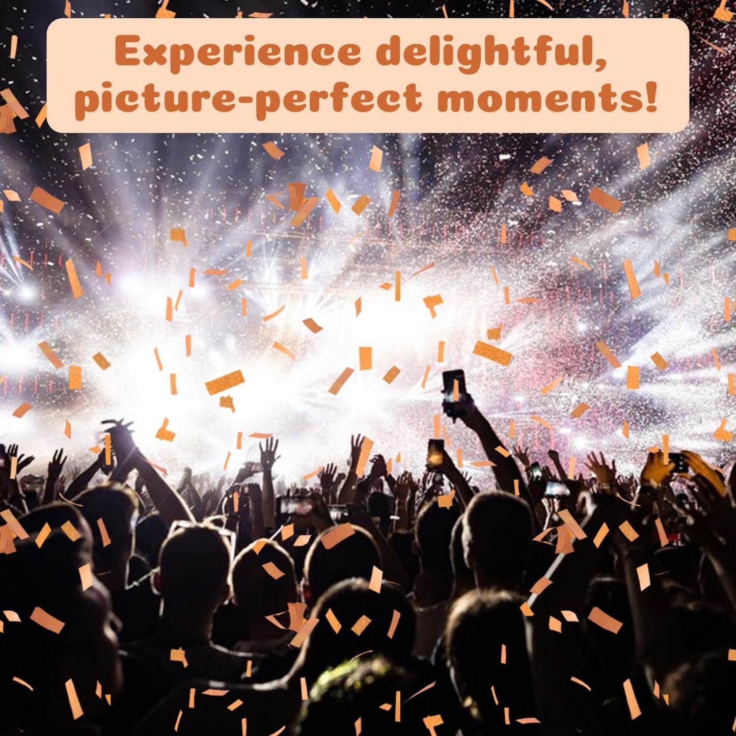 Confetti Poppers Orange Confetti Cannon 12 Pack Party Poppers Biodegradable12 inch Wedding Party Confetti Bulk Streamer Confetti Cannon Launches up to15-25ft for Christmas Birthday Graduation New Year