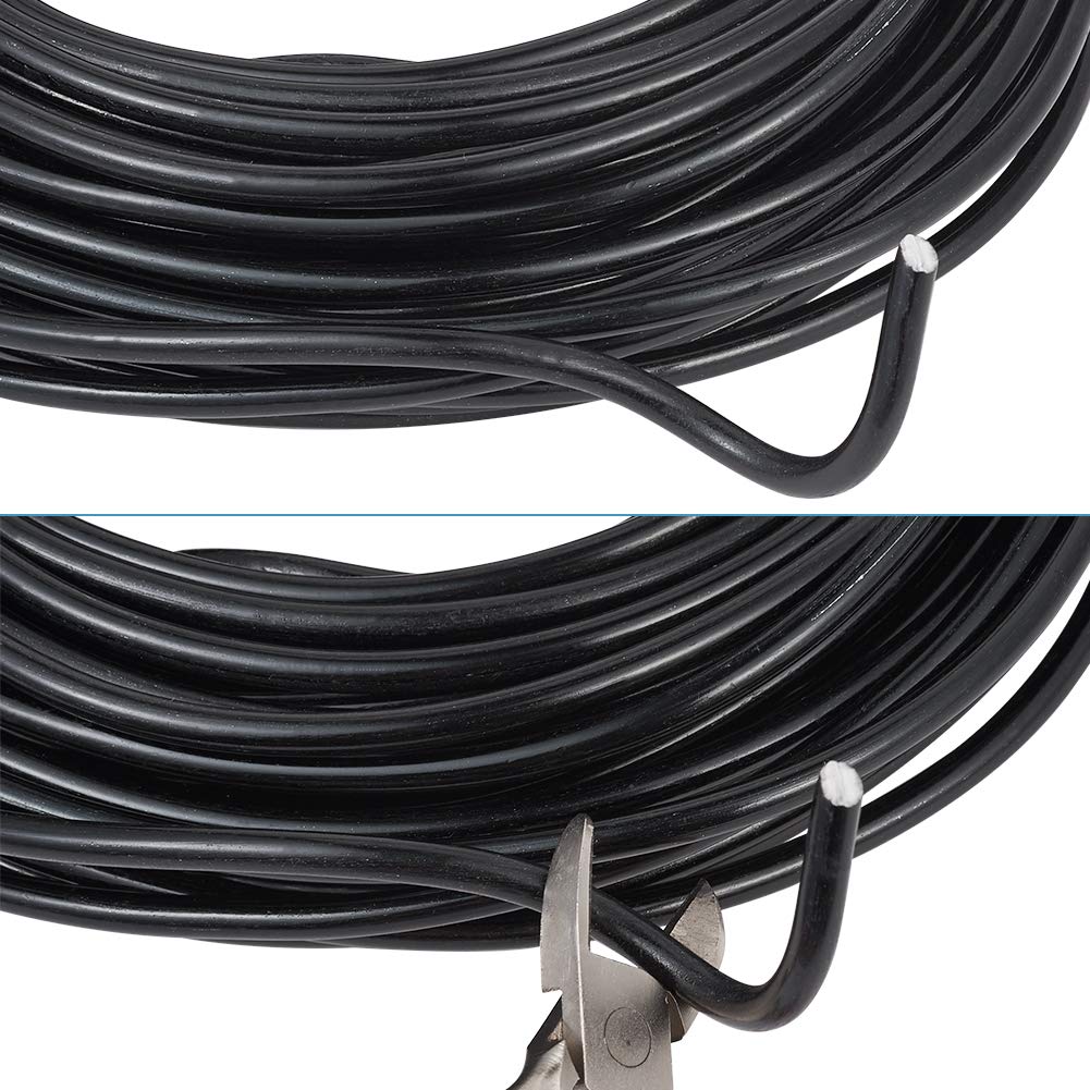 Fashewelry 32.8 Feet 5mm Black Aluminum Wire Bendable Metal Craft Wire for Beading Sculpting Jewelry Making