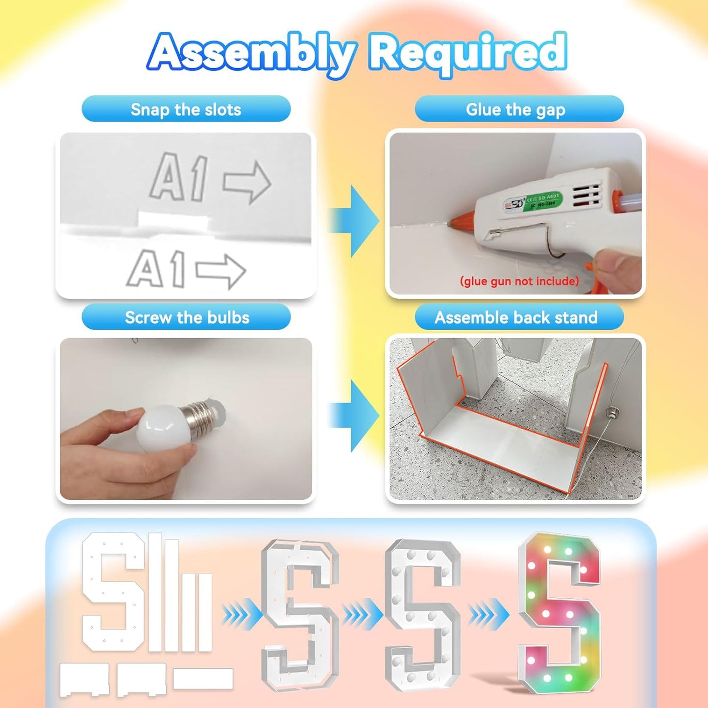 Ledido 4FT Marquee Light Up Letters, 34 Colors Changing Marquee Letter 4 Feet Tall with Remote, Big Letters for Party Wedding Graduation Birthday Decorations, Large Light Up Letter V