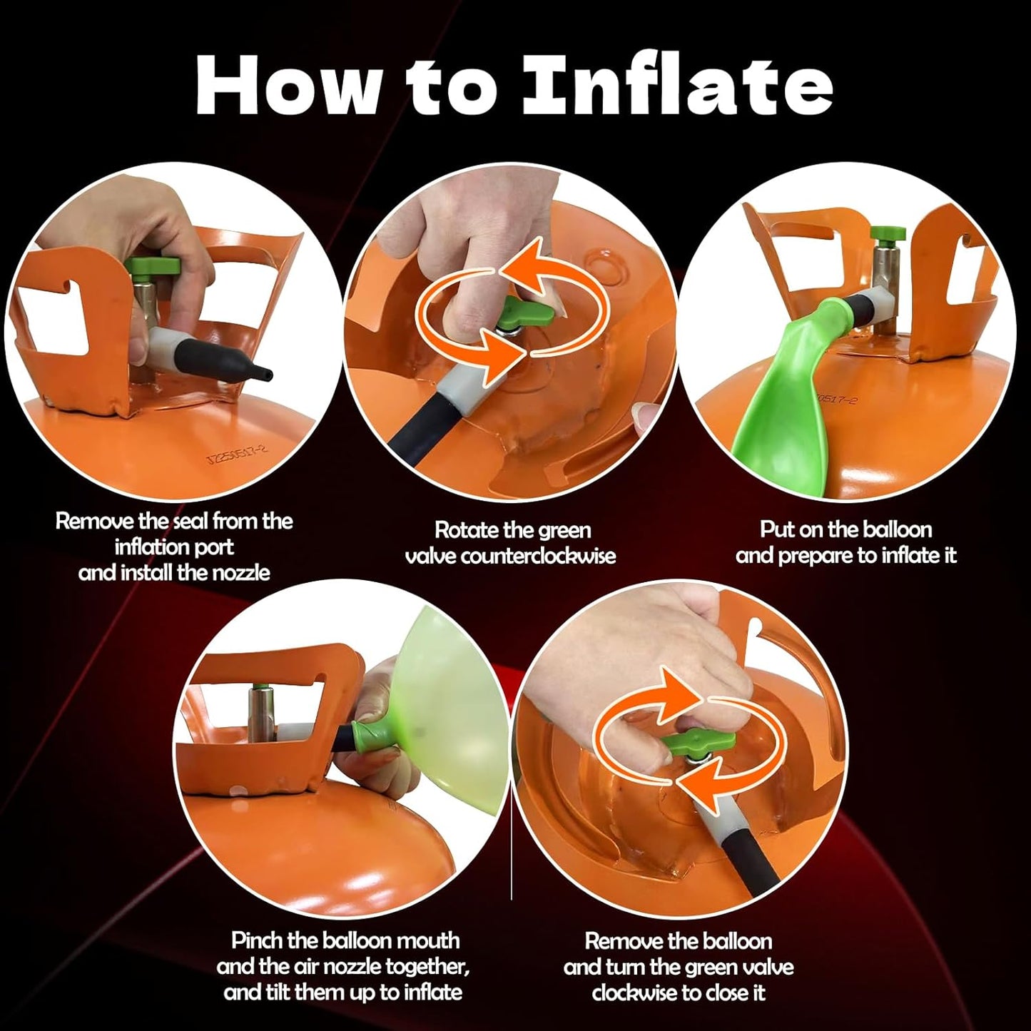 9Line 13L Helium Tank Up To 50 Latex Balloons,Helium Tank For Balloons At Home, 5012-lnch Black&Gold Latex Balloons, 15 Foil Balloons, 1 Happy Birthday 5.9X3.6Ft Backdrop, 8 Accessory Tools