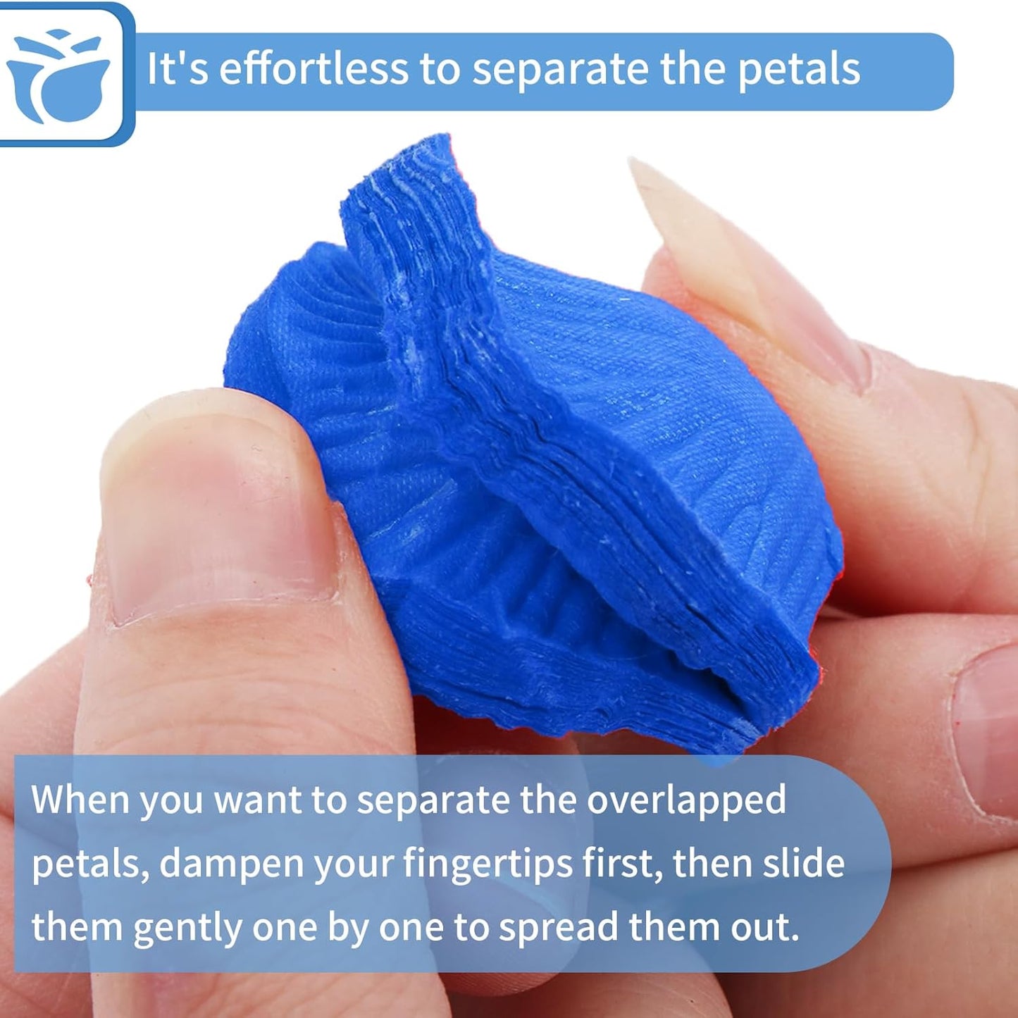 1000 Pcs Artificial Fake Rose Petals,Flower Petals for Romantic Night, Engagement, Party, Wedding, Event Flower Decorations, in Bulk(Blue)