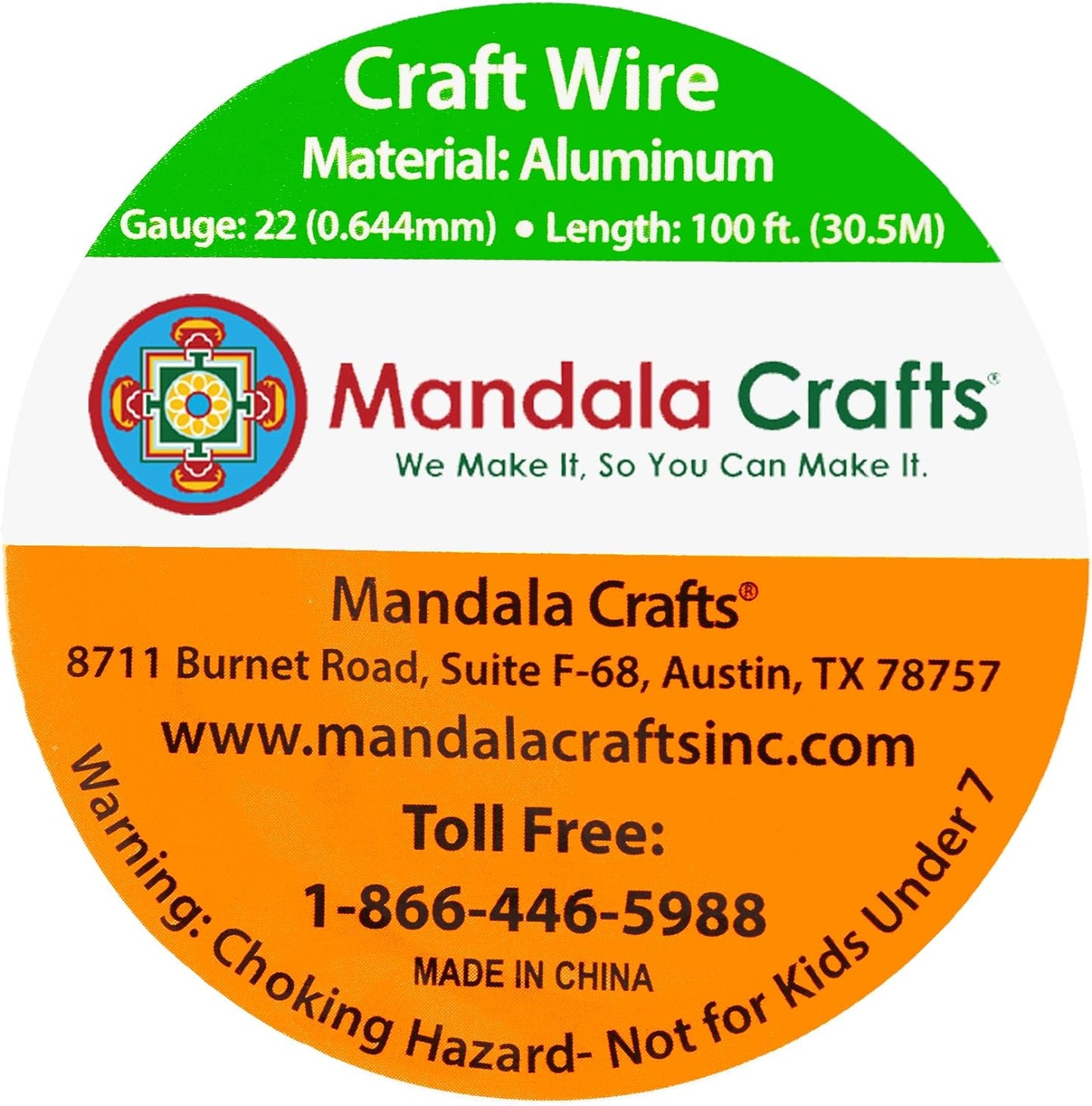 Mandala Crafts 22 Gauge Anodized Aluminum Craft Wire for Jewelry Making - 100 FT Colored Flexible Hot Pink Wire - Bendable for Bonsai Armature Crafting Sculpting