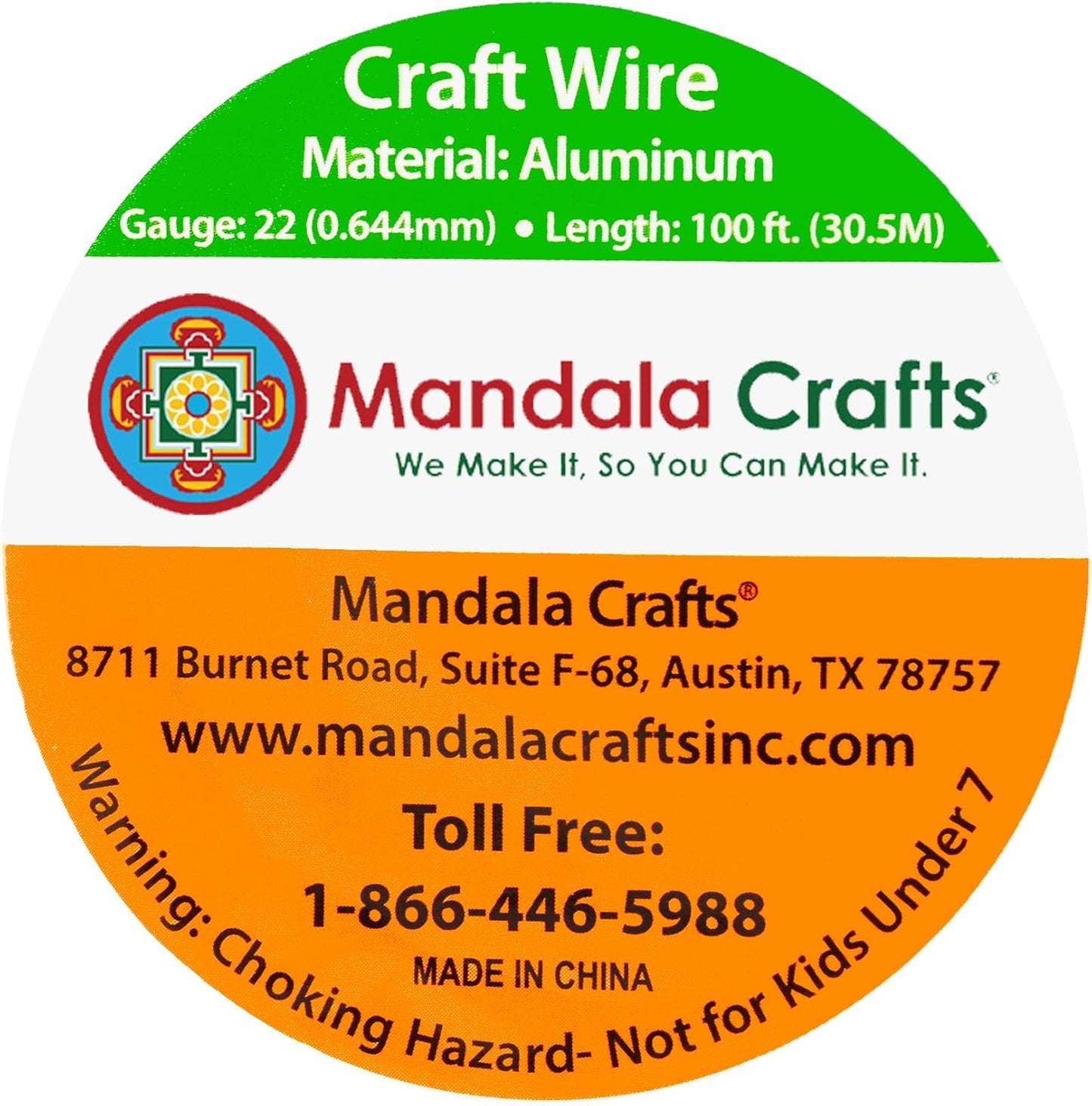 Mandala Crafts 22 Gauge Anodized Aluminum Craft Wire for Jewelry Making - 100 FT Colored Flexible Raspberry Wire - Bendable for Bonsai Armature Crafting Sculpting
