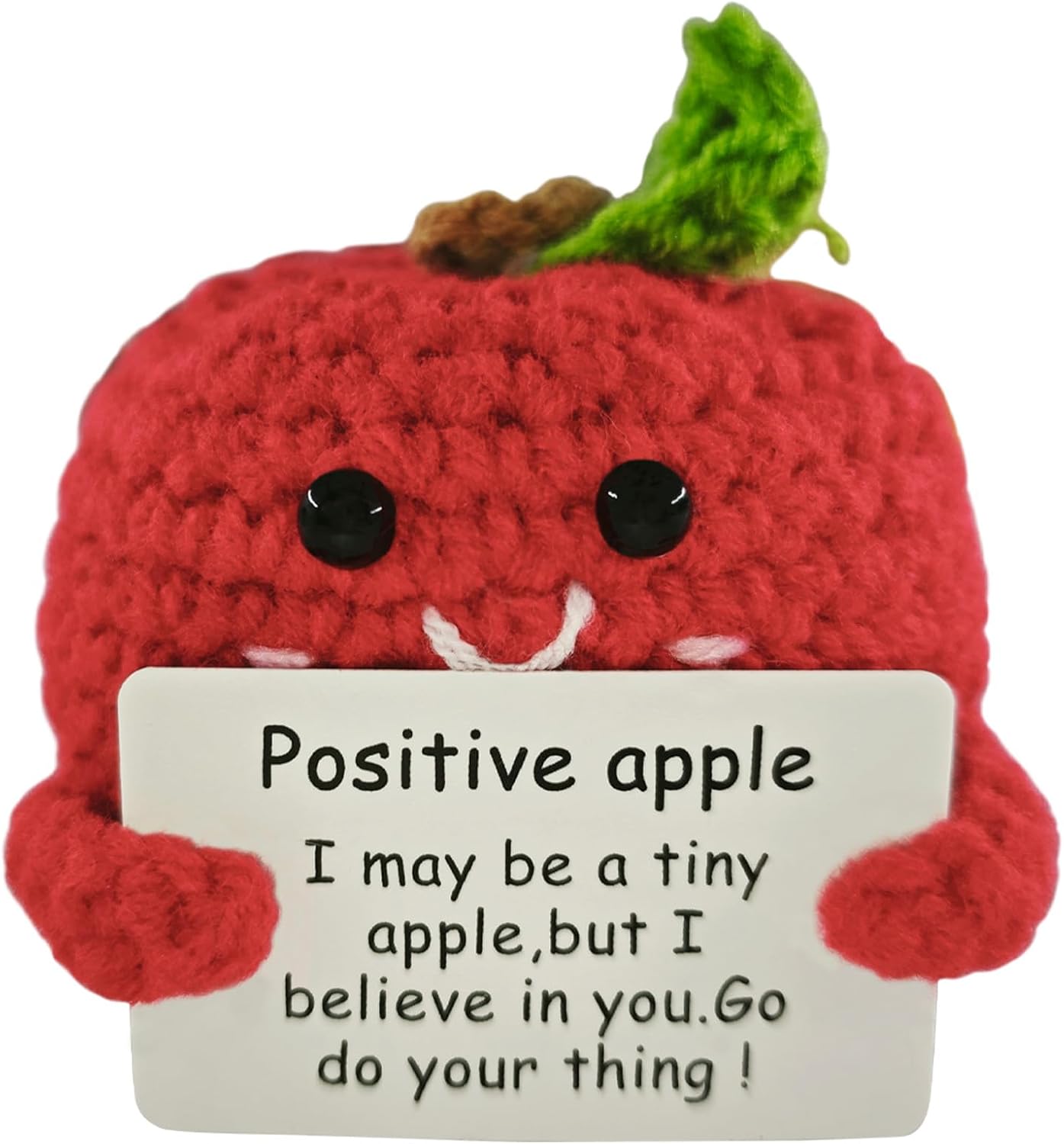Handmade Crochet Gifts for Women & Men-Heartwarming Apple Emotional Support,Funny Unique Cute Presents for Her,Him,Friends,Coworkers & Family