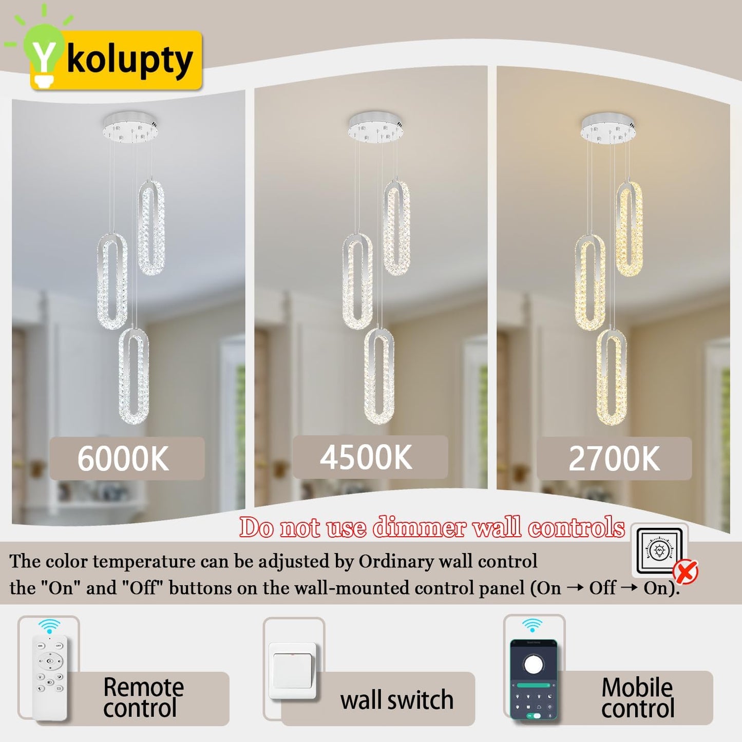 3-Light Modern Pendant Light for Kitchen Island Crystal Ring Chandelier Silver LED Pendant Lighting Fixture for Dining Room Kitchen Living Room Foyer Hallway Bedroom