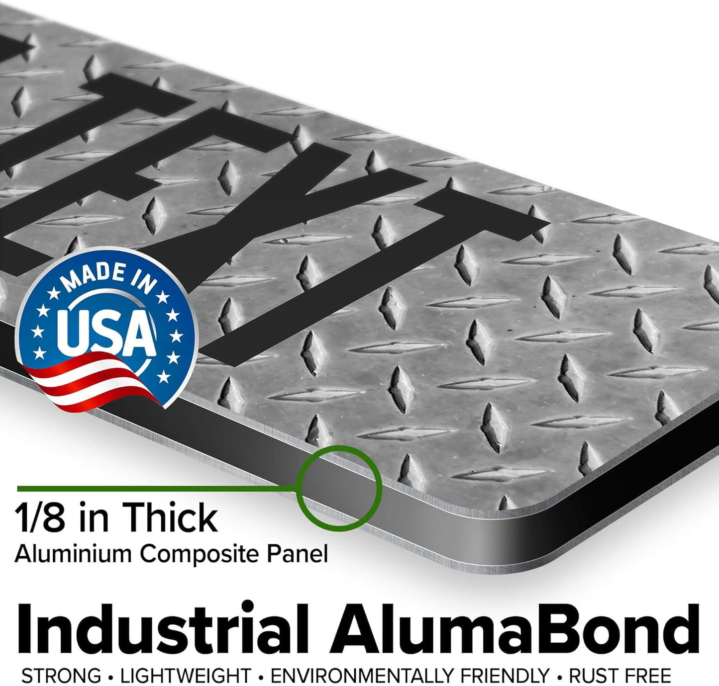 Custom Sign, Custom Street Sign, 11 Font Colors, 13 Font Styles, 4 Hole Options, 22 Sizes, 4x18 Inches, Rust Free DiBound, Fade Resistant, Made in USA by My Sign Center (Diamond Metal)