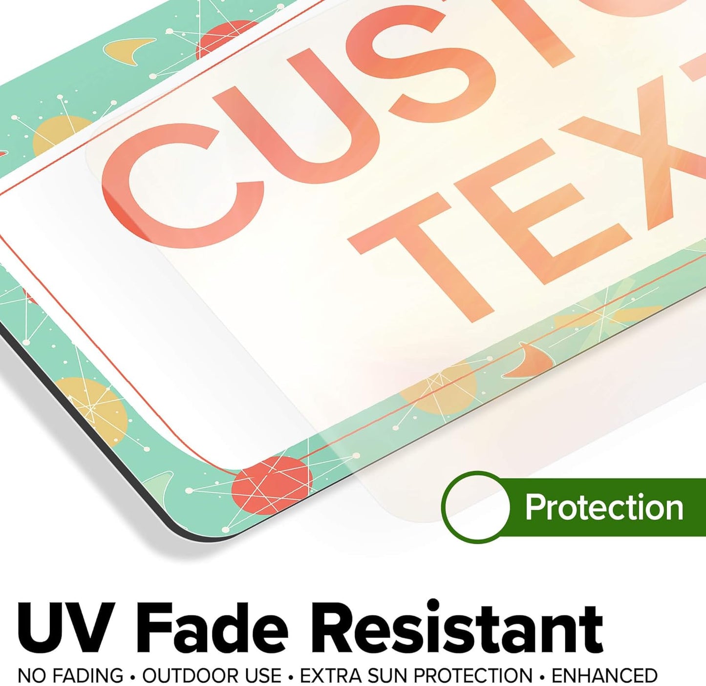 Custom Sign, Custom Street Sign, 11 Font Colors, 13 Font Styles, 4 Hole Options, 22 Sizes, 6x12 Inches, Rust Free DiBound, Fade Resistant, Made in USA by My Sign Center (Mid-Century Modern 2)