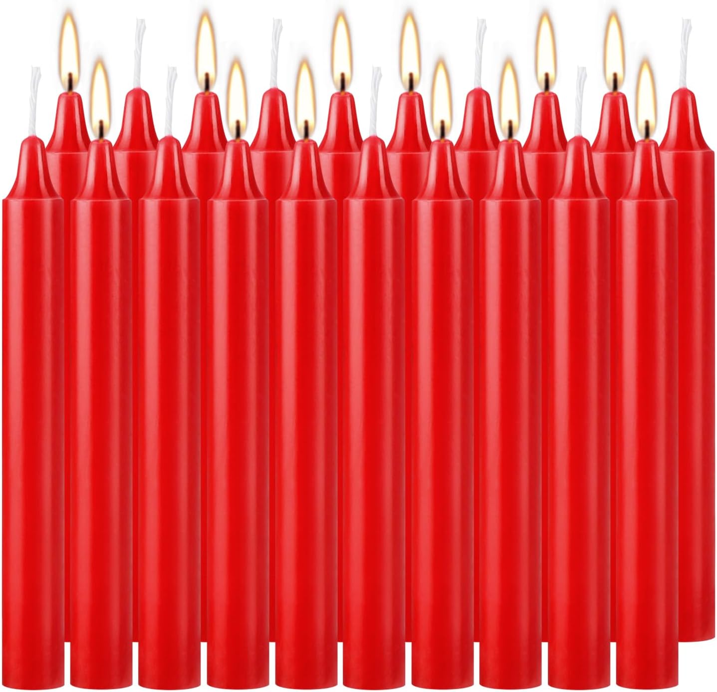 20PCS 4-inch Red Taper Candles for Decorative Use - Perfect for Christmas Events and Celebrations