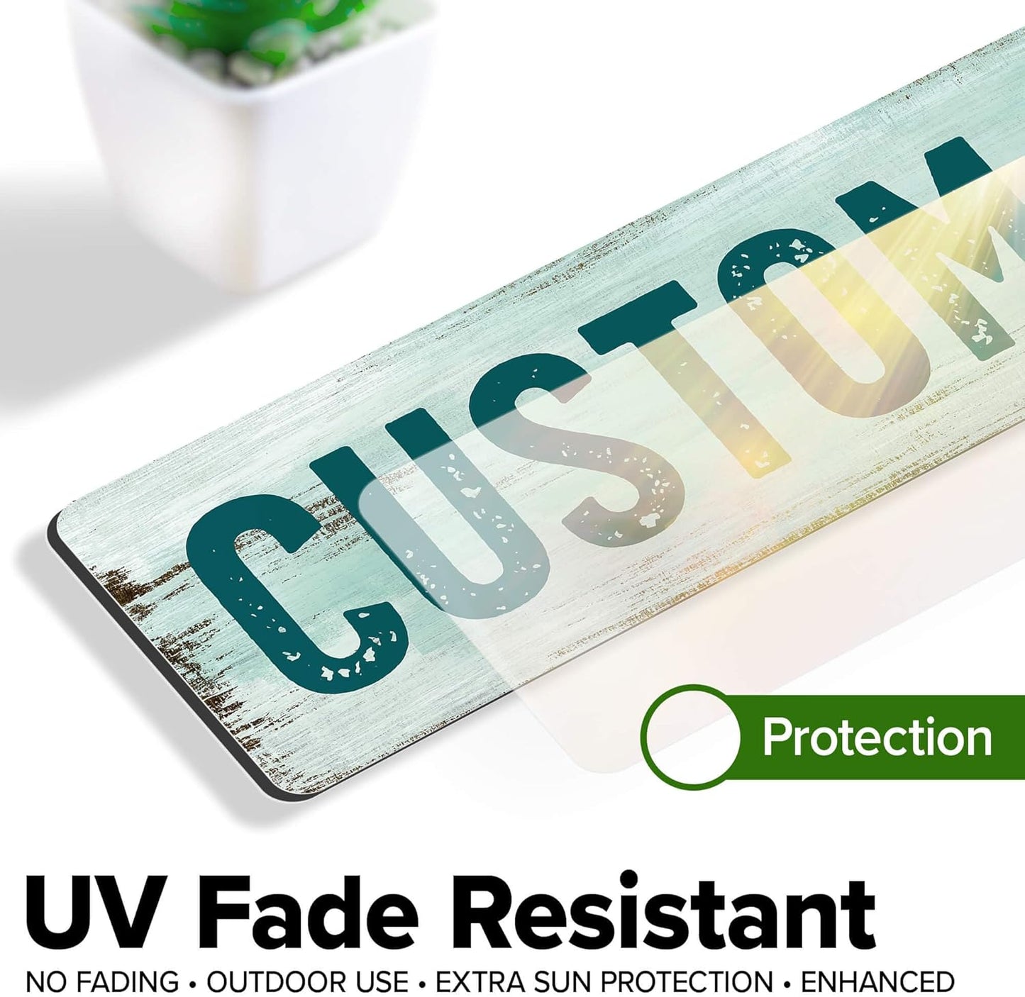 Custom Sign, Custom Street Sign, 11 Font Colors, 13 Font Styles, 4 Hole Options, 22 Sizes, 3x12 Inches, Rust Free DiBound, Fade Resistant, Made in USA by My Sign Center (Shabby Chic)