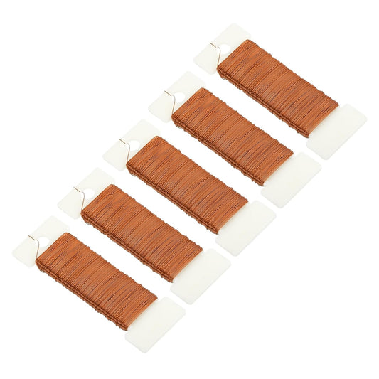 MECCANIXITY 190 Yards/575 Feet 27 Gauge Metal Floral Wire Copper Flexible Paddle Thin Floral Wires for Craft, Christmas Wreath, Flower Arrangement, Wedding, Total 5 Roll