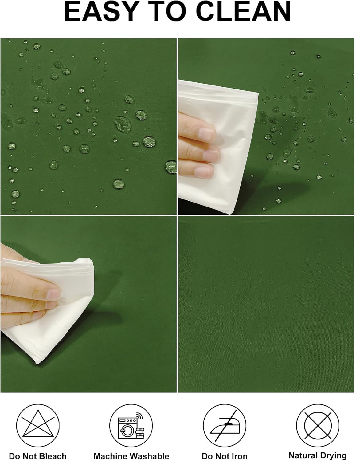 Fokitut 2 Pack Waterproof Rectangle Tablecloth, 90x156 Inch,Stain Resistant and Wrinkle Polyester Table Cloth, Fabric Table Cover for Kitchen Dining, Wedding, Party, Holiday Dinner-Willow