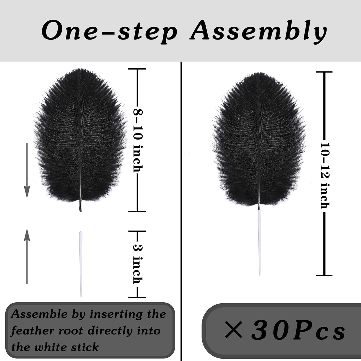 SOGUGOM Fuchisa Craft Ostrich Feathers - 30PCS 8-10 inch Ostrich Feathers Kit for Centerpieces, Kindergarten Crafts, Dream Catchers and DIY Projects(Fuchisa)