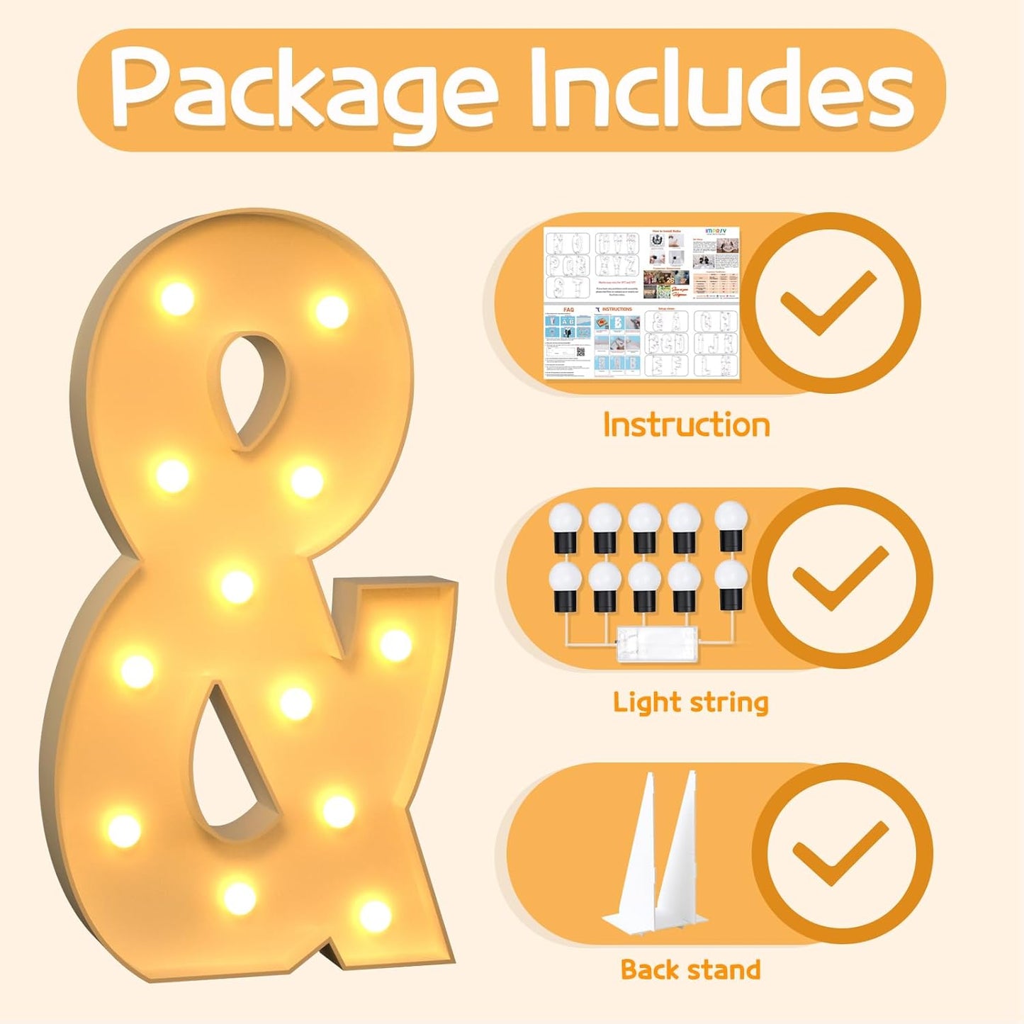 Marquee Letters 4 Feet Tall Large Light Up Letters & Wedding Mr and Mrs Sign Marry Me Engagement Party Decor Yellow Light Birthday Decorations Balloon Arch Kit Foam Sign &