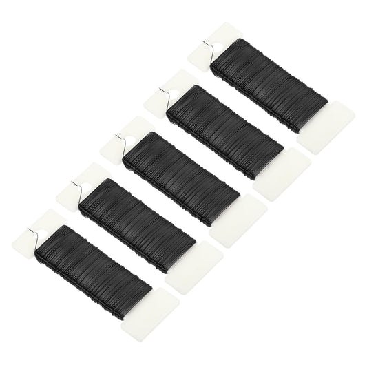 MECCANIXITY 190 Yards/575 Feet 27 Gauge Metal Floral Wire Black Flexible Paddle Thin Floral Wires for Craft, Christmas Wreath, Flower Arrangement, Wedding, Total 5 Roll