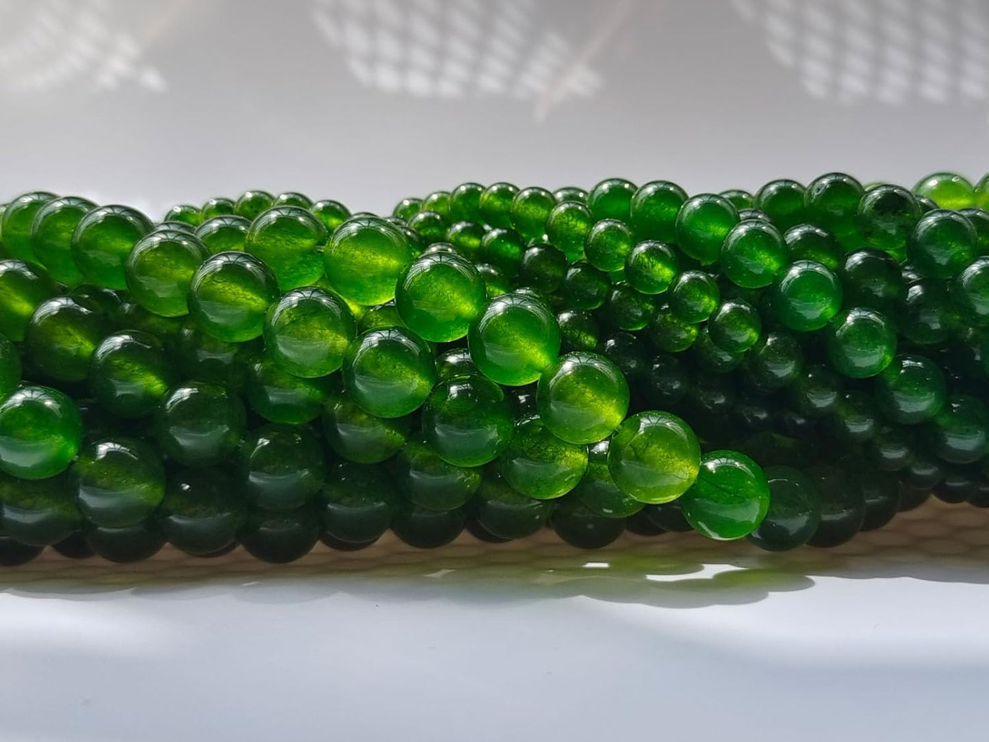 Stone Beads 10mm 60pcs Green Chalcedony Beads Round Loose Gemstones Beads for Bracelet Necklace Jewelry Making (10mm, 61034 Green Chalcedony)