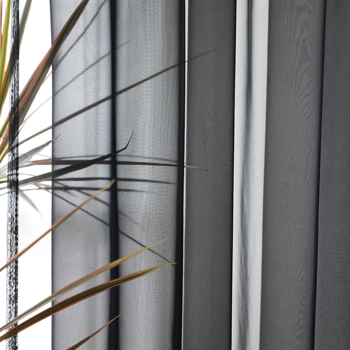 Window Black Sheer Curtains 60 Inches Width 95 Inches Long 2 Panels Sheer Curtains Clear Curtains Basic Rod Pocket Panel for Home Living Room Bedroom Kids Room Yard Patio Parlor Sliding