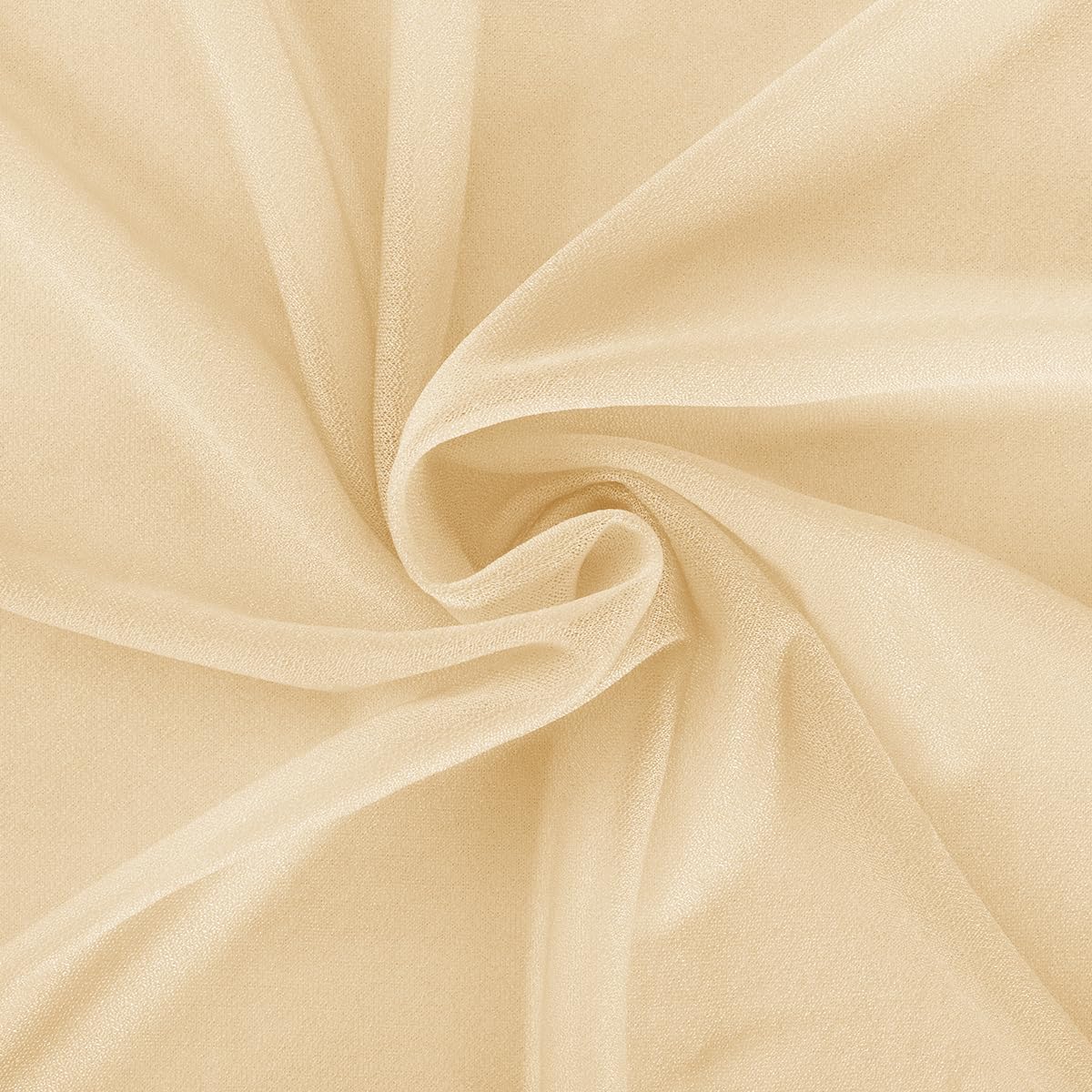 Champagne Gold Wedding Arch Draping Fabric 2 Panels 29" x 20 FT Wedding Drapes for Backdrop Sheer Curtains Drapes for Romantic Bridal Baby Shower Ceremony Birthday Party Fall Outdoor Events