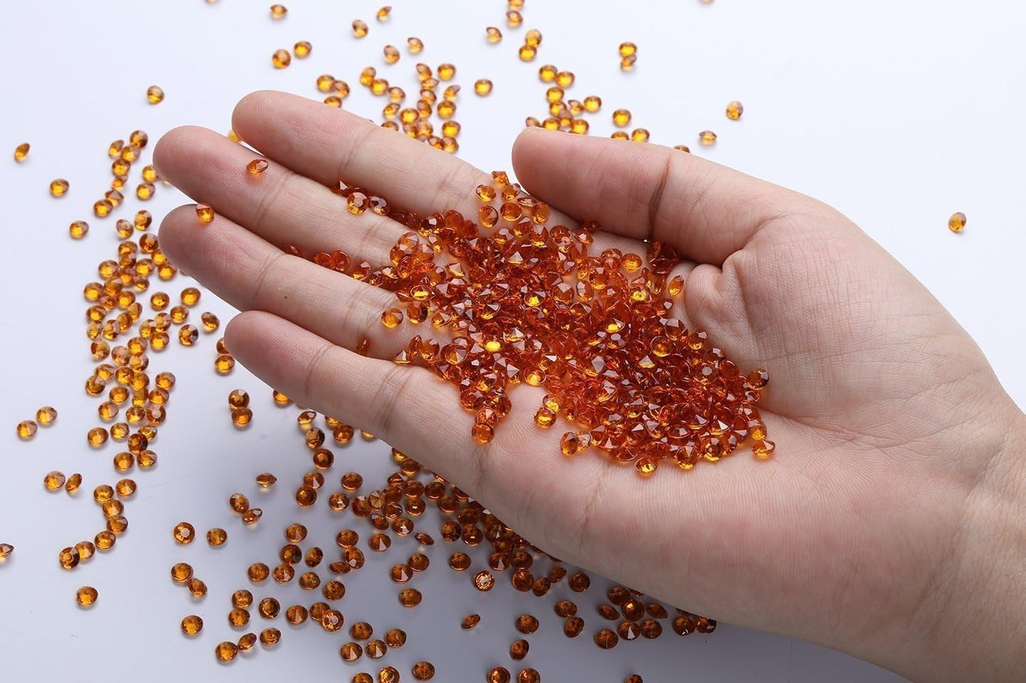 10000 pcs/Pack Wedding Table Scatter Confetti Crystals Acrylic Diamonds Vase Fillers 4.5 mm Rhinestones for Wedding, Bridal Shower, Vase Beads Decorations (Coffee)