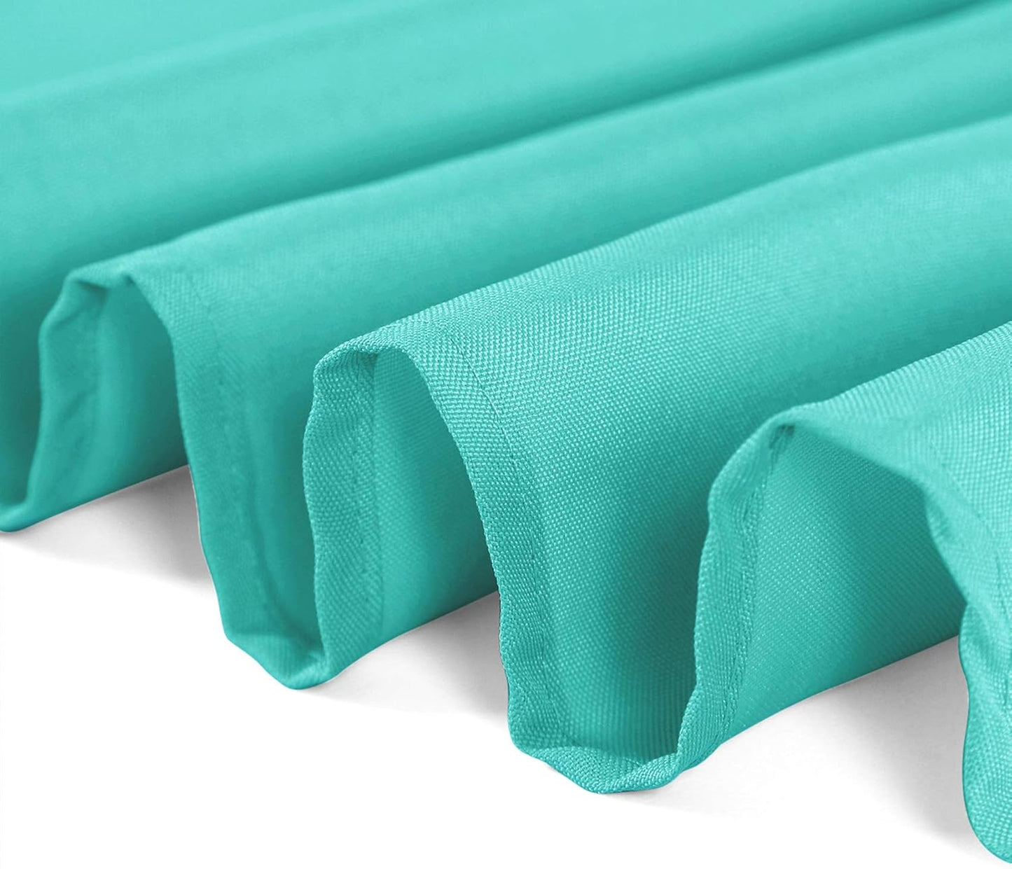 90 inch Round Tablecloth Washable Polyester Table Cloth Decorative Table Cover for Wedding Party Dining Banquet（90 inch,Turquoise）…