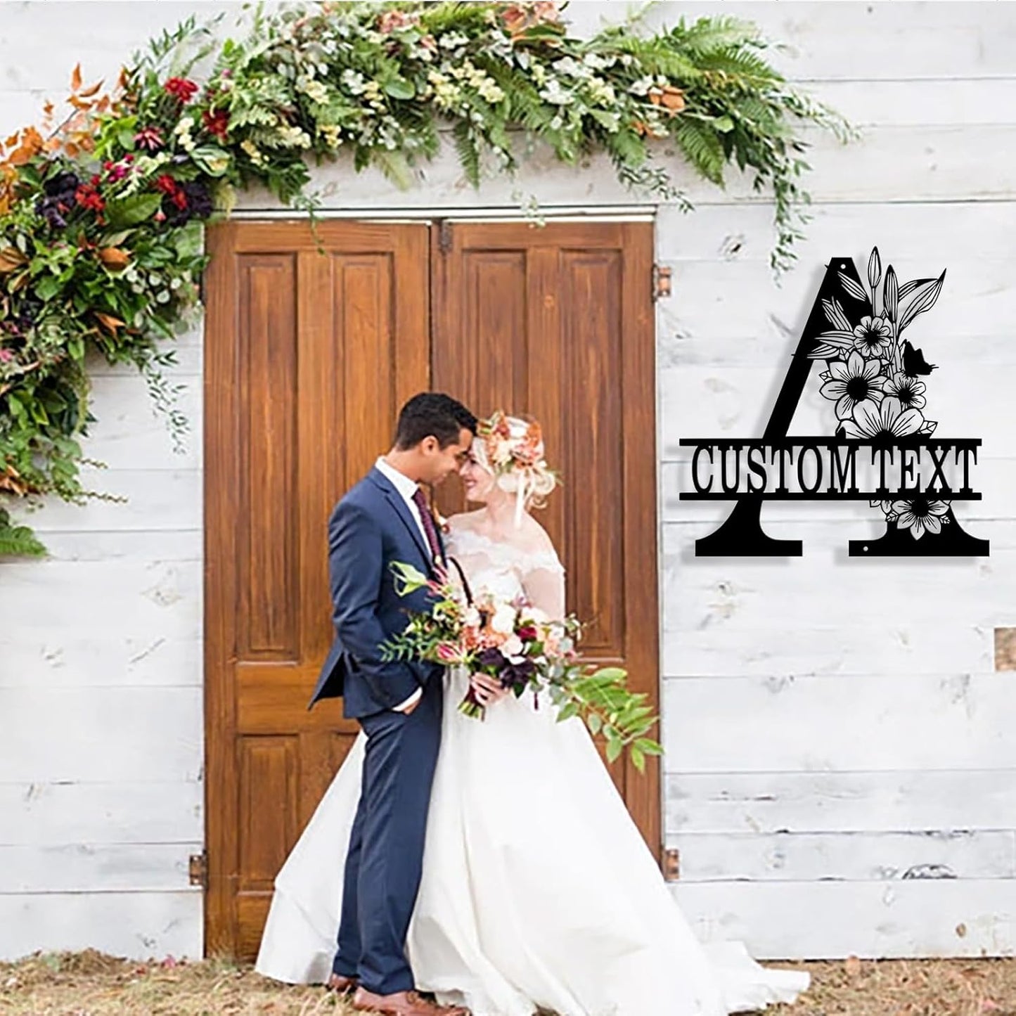 Custom Metal Name Sign, Personalized Family Last Name Signs for Home, Split Letter Monogram Wall Art Decor, Customized Metal Signs for Outdoor, Personalized Wedding Housewarming Gift