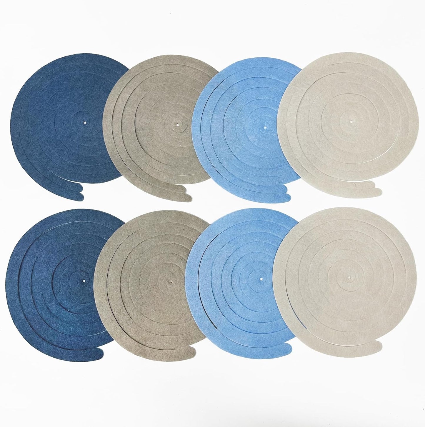 36 Pcs Dusty Blue Gray Hanging Swirl Decorations Navy Blue Grey Felt Swirl Streamer Spiral Ceiling Garland for Baby Shower Wedding Birthday Engagement Ahoy Achor Nautical Graduation Party Supplies