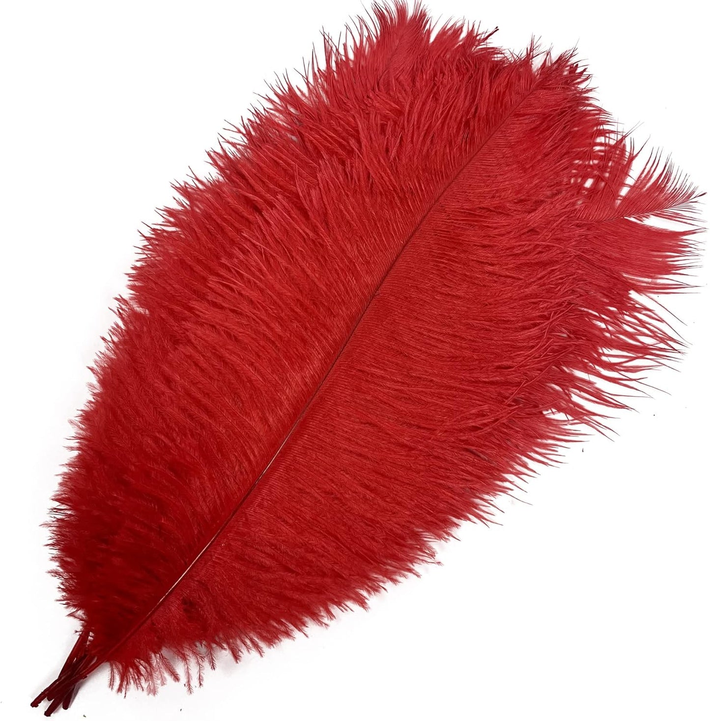 Happy Feather 16-18 inch Red Ostrich Feathers Craft for Wedding Party Centerpieces Home Decoration DIY Craft Pack of 10