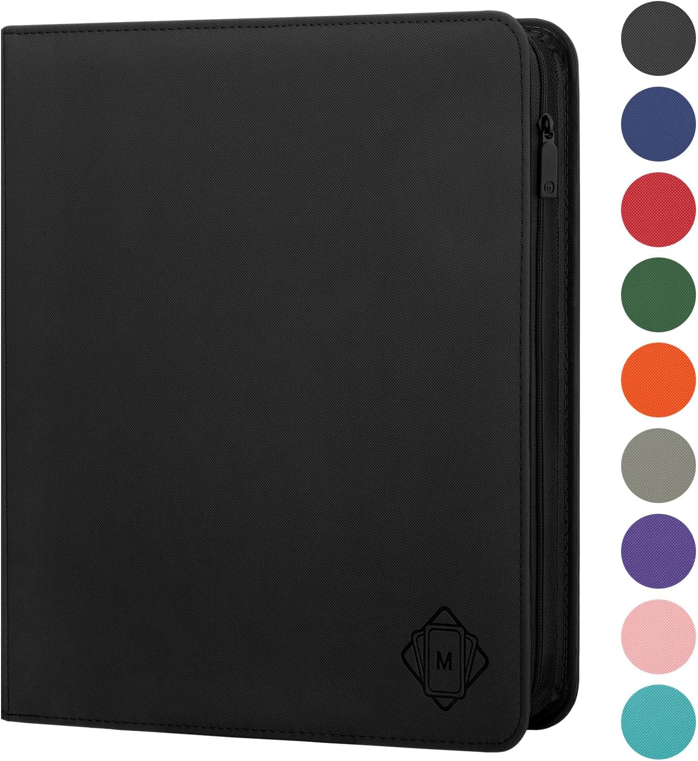 Premium Card Binder 12 Pocket for 720 Pockets Trading Card Binder, PU Zipper Card Collection Album, Sturdy Side-Loading Card Book Holder for MTG, TCG, Game Cards, Sports Cards