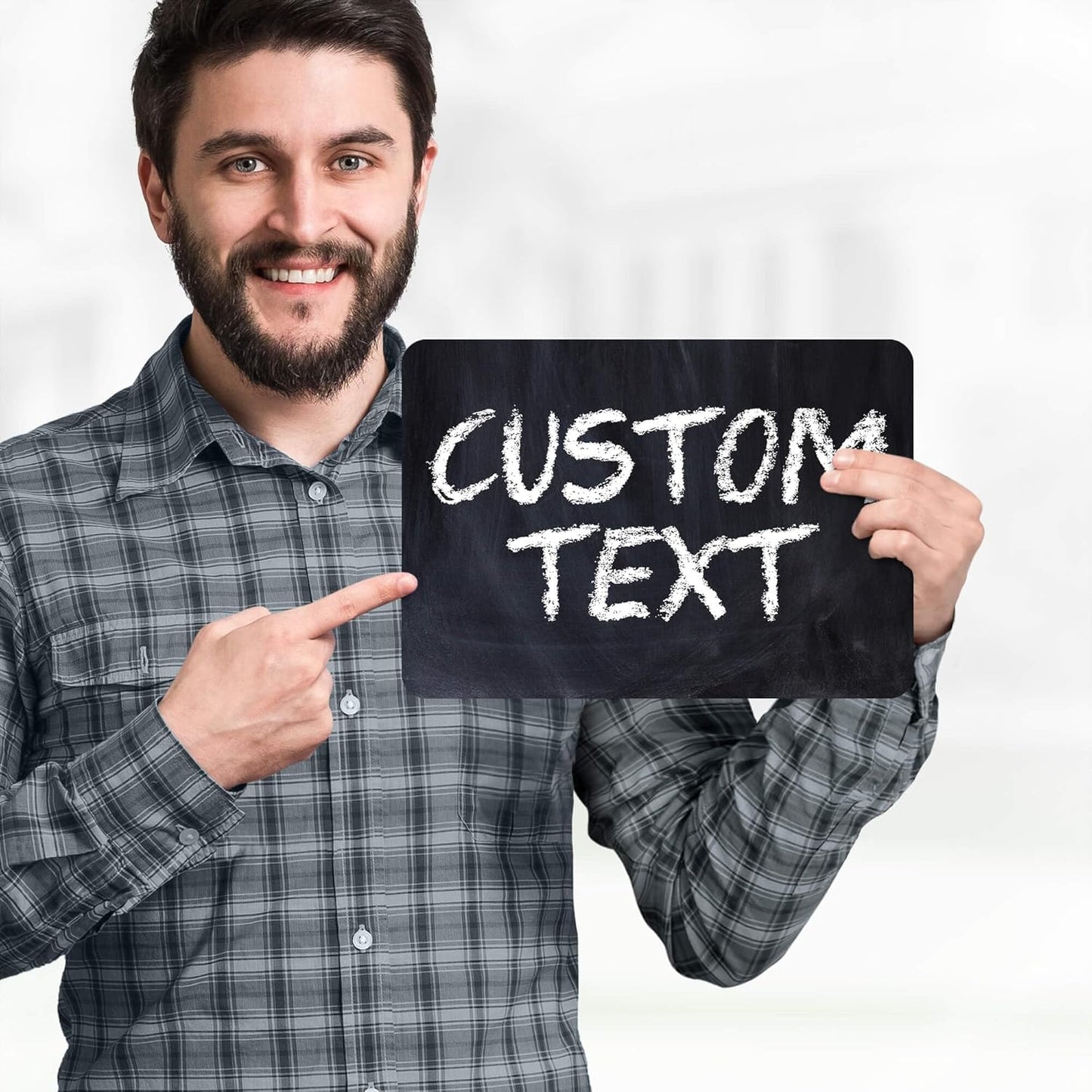 Custom Sign, Custom Street Sign, 11 Font Colors, 13 Font Styles, 4 Hole Options, 22 Sizes, 7x10 Inches, Rust Free DiBound, Fade Resistant, Made in USA by My Sign Center (Chalkboard Black)