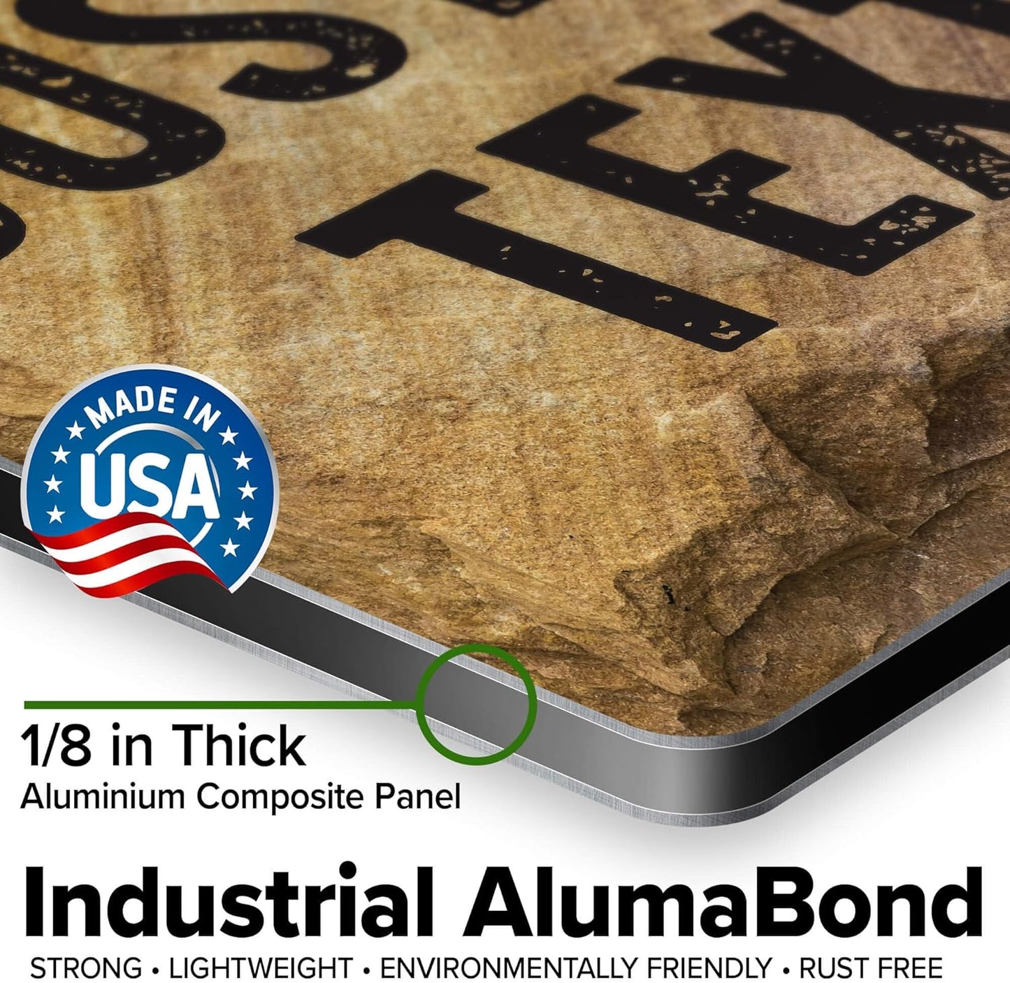 Custom Sign, Custom Street Sign, 11 Font Colors, 13 Font Styles, 4 Hole Options, 22 Sizes, 12x12 Inches, Rust Free DiBound, Fade Resistant, Made in USA by My Sign Center (Stone)