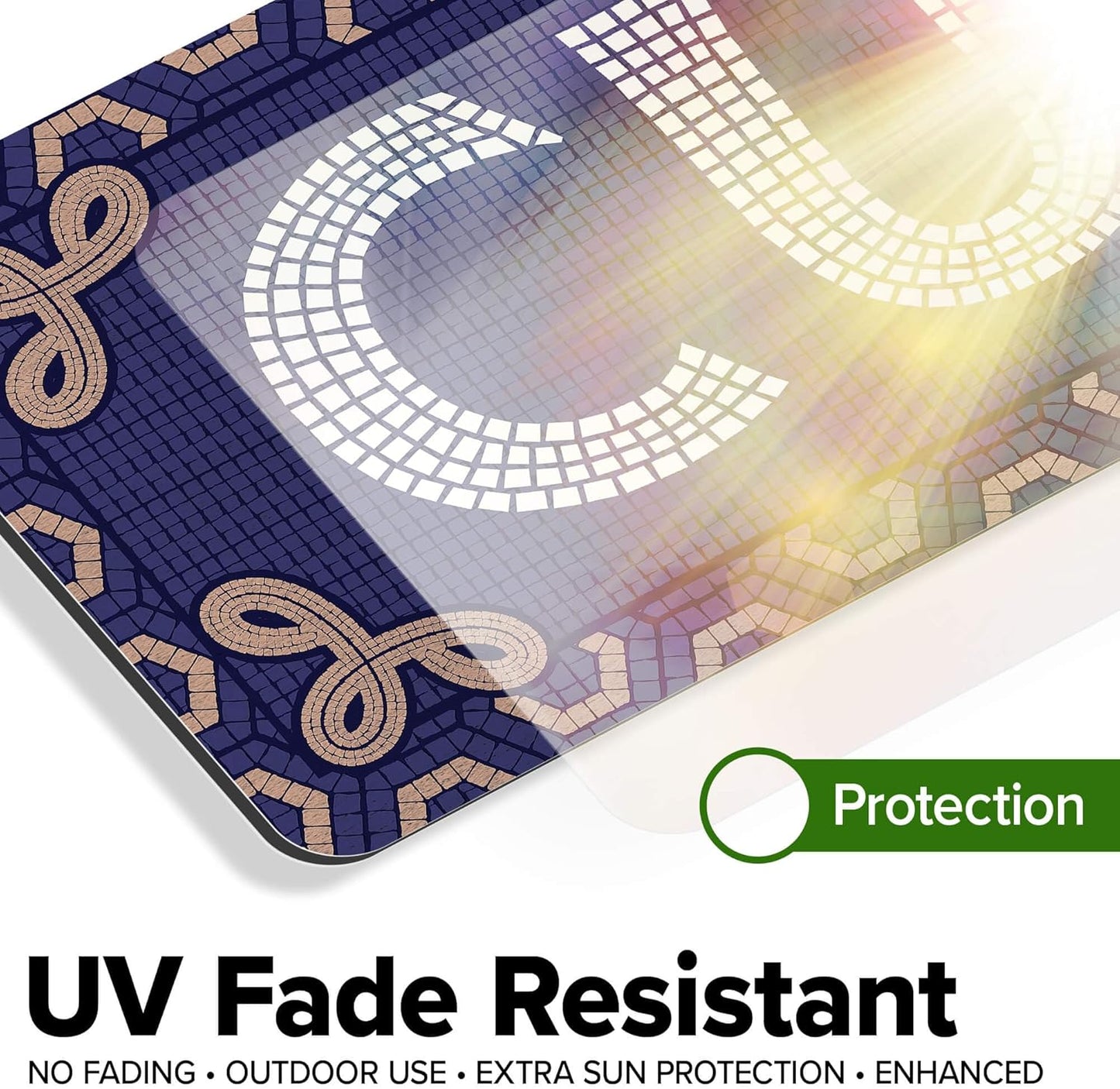 Custom Sign, Custom Street Sign, 11 Font Colors, 13 Font Styles, 4 Hole Options, 22 Sizes, 6x36 Inches, Rust Free DiBound, Fade Resistant, Made in USA by My Sign Center (Fauxsaic 1)