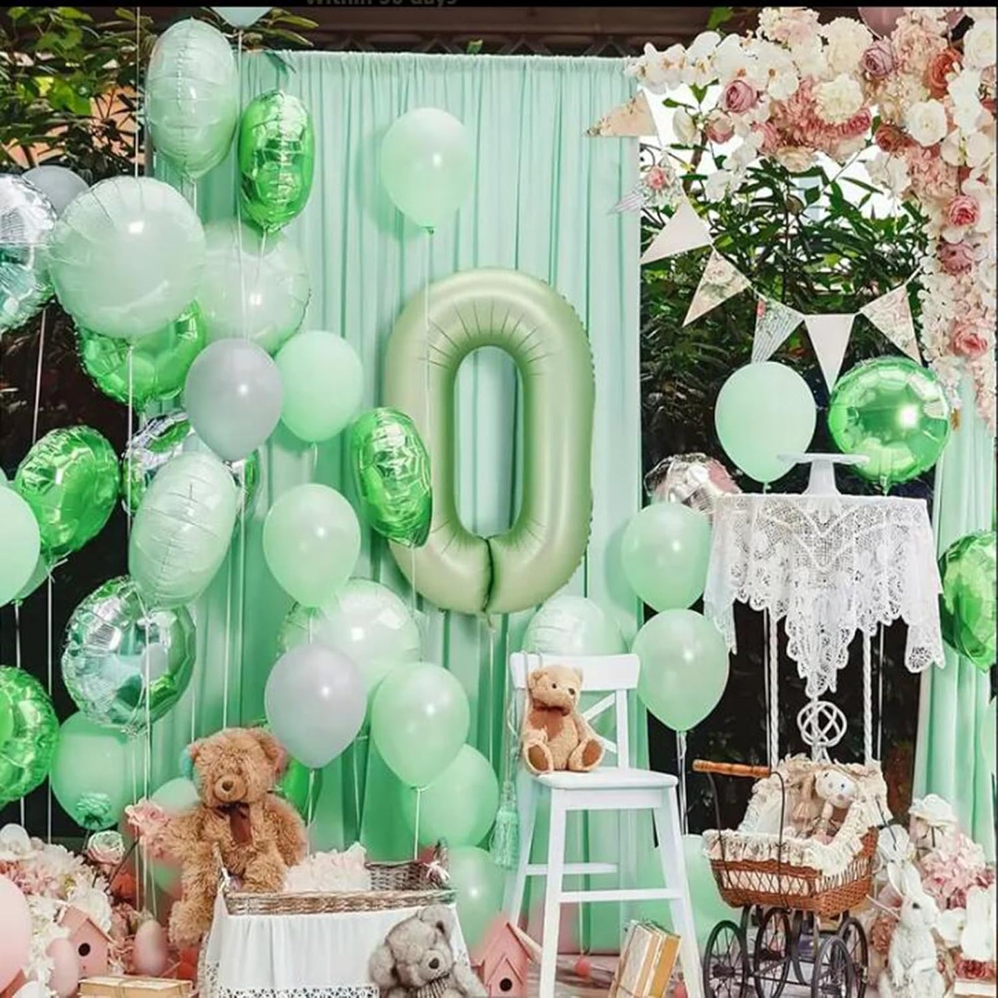 40 Inch Olive Green 0 Number Large Balloon Digital 0 Numbers Big Foil Helium Number Balloons 0-9 Jumbo Happy 10 20 30 50 60 80 Mylar Birthday for Baby Girl Anniversary Party Supplies (Number 0)