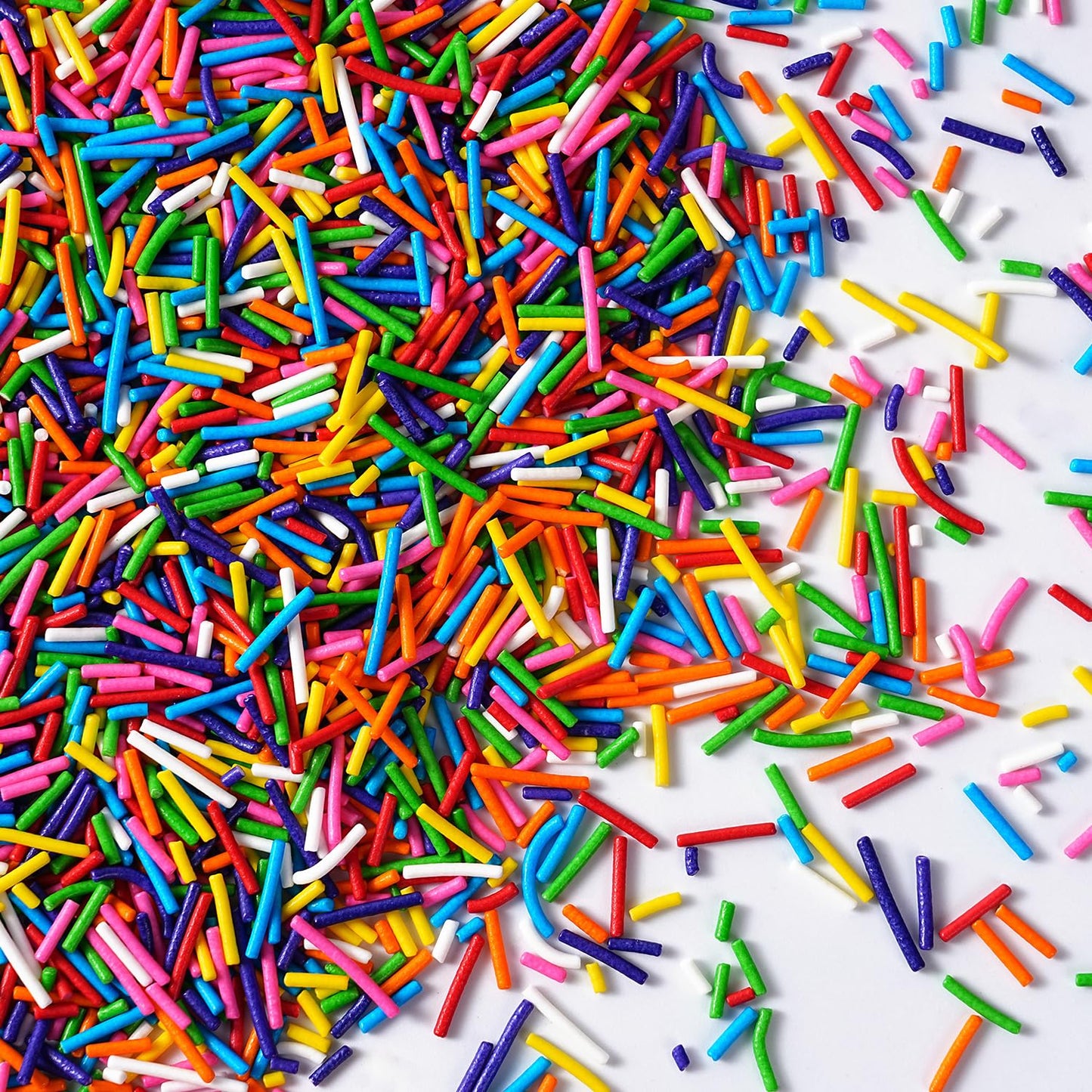 Edible Rainbow Sprinkles for Cake Decorating, 4.23oz Jimmies Sprinkles, Jimmies for Cookies, Cake Decorations, Ice Cream Toppings, Cupcakes(120g)