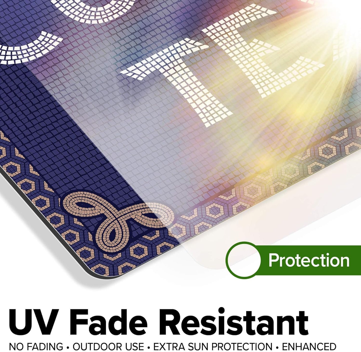 Custom Sign, Custom Street Sign, 11 Font Colors, 13 Font Styles, 4 Hole Options, 22 Sizes, 10x14 Inches, Rust Free DiBound, Fade Resistant, Made in USA by My Sign Center (Fauxsaic 1)