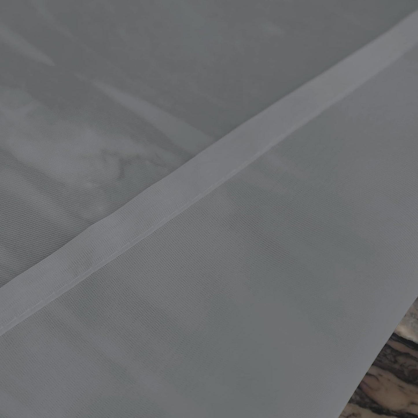 Window Gray Sheer Curtains 130 Inches Long 2 Panels Sheer Curtain Basic Rod Pocket Panel for Bedroom Children Living Room Yard Kitchen (Gray, 52" W x 130" L | 2 pcs)