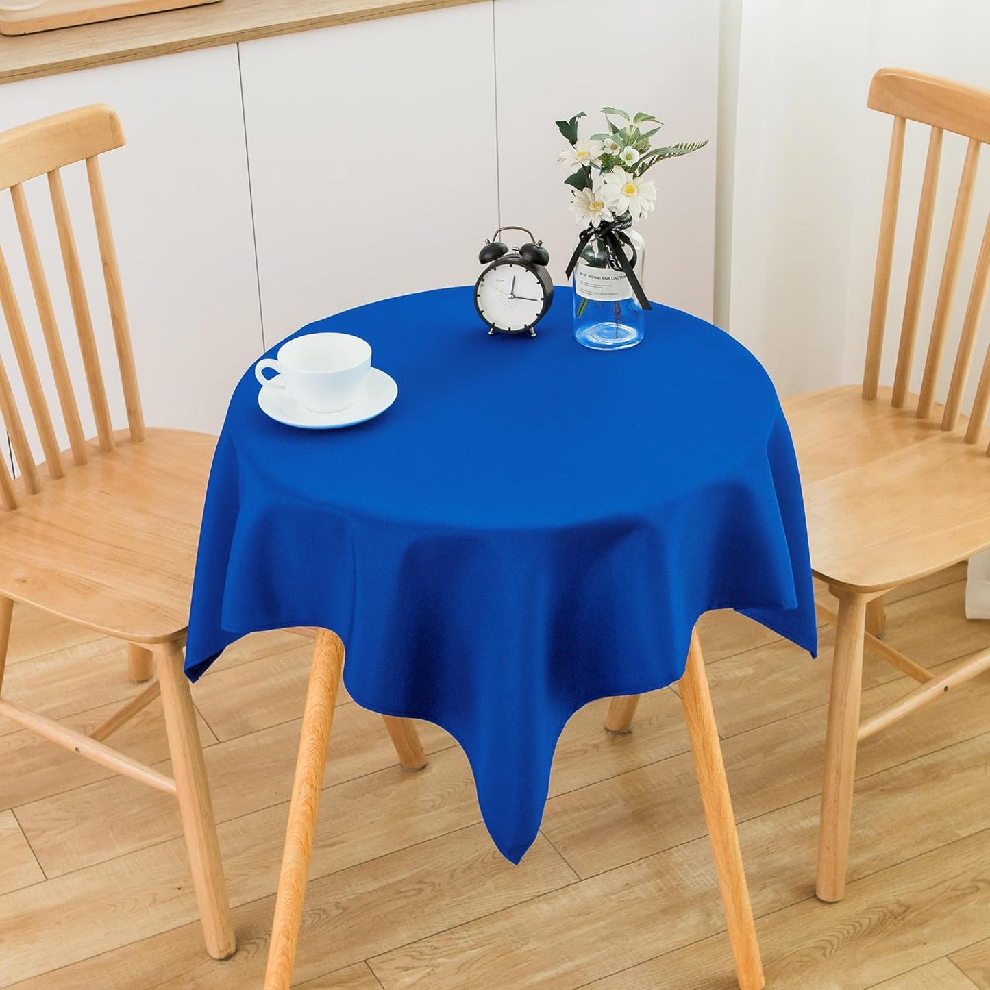 2 Pack Small Square Table Cloth 36X36 Inch Royal Blue Tablecloth Washable Polyester Solid Table Cover for Night Stand End Table Side Table Outdoor Indoor